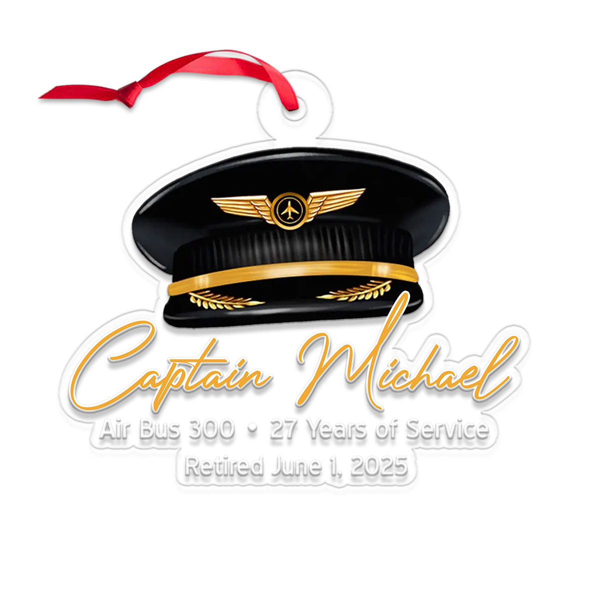 Custom Name Captian Plane