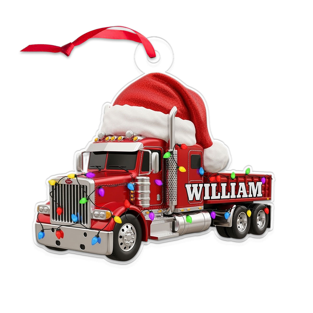 Custom Name Trucker Merry Xmas