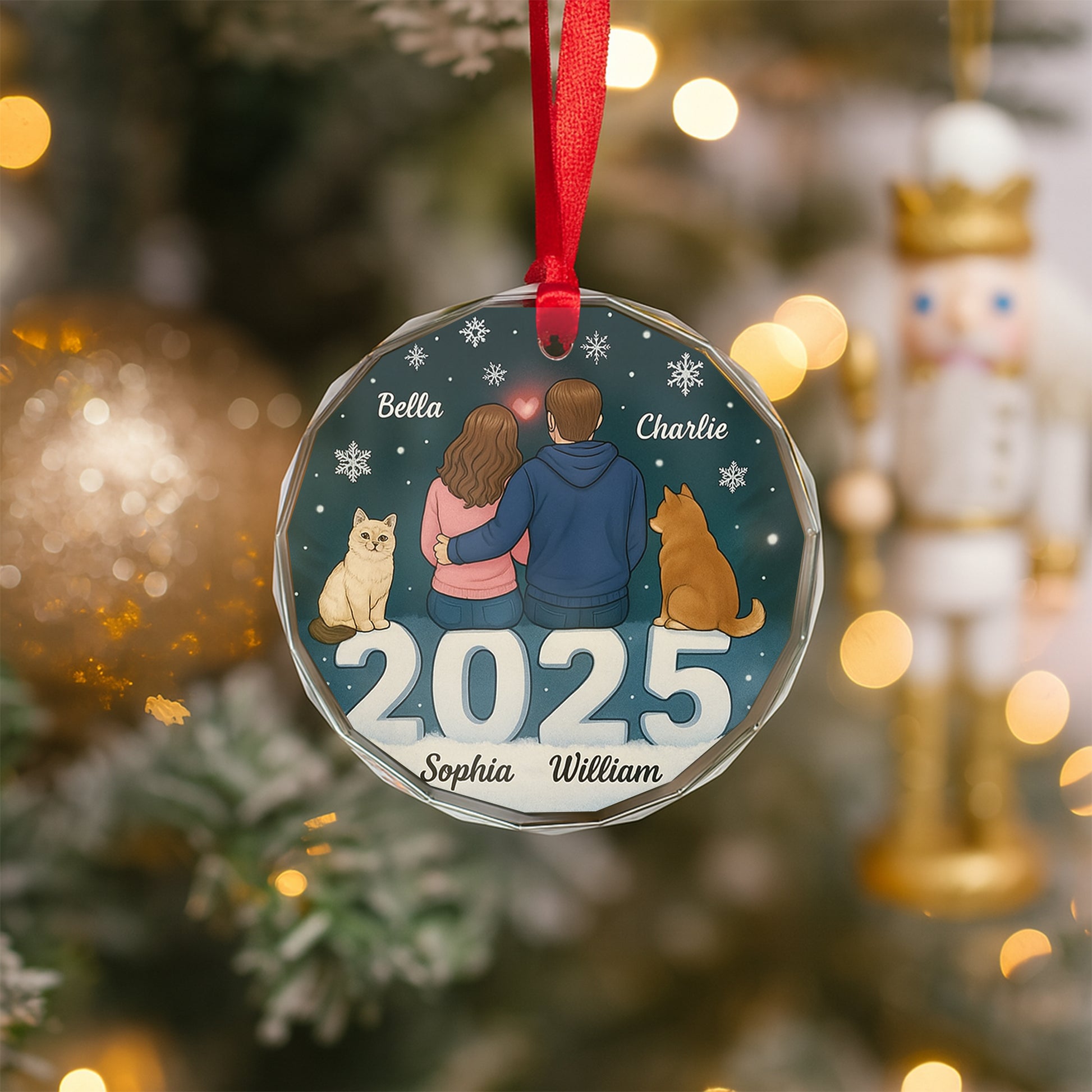 Christmas Couple Dog Cat