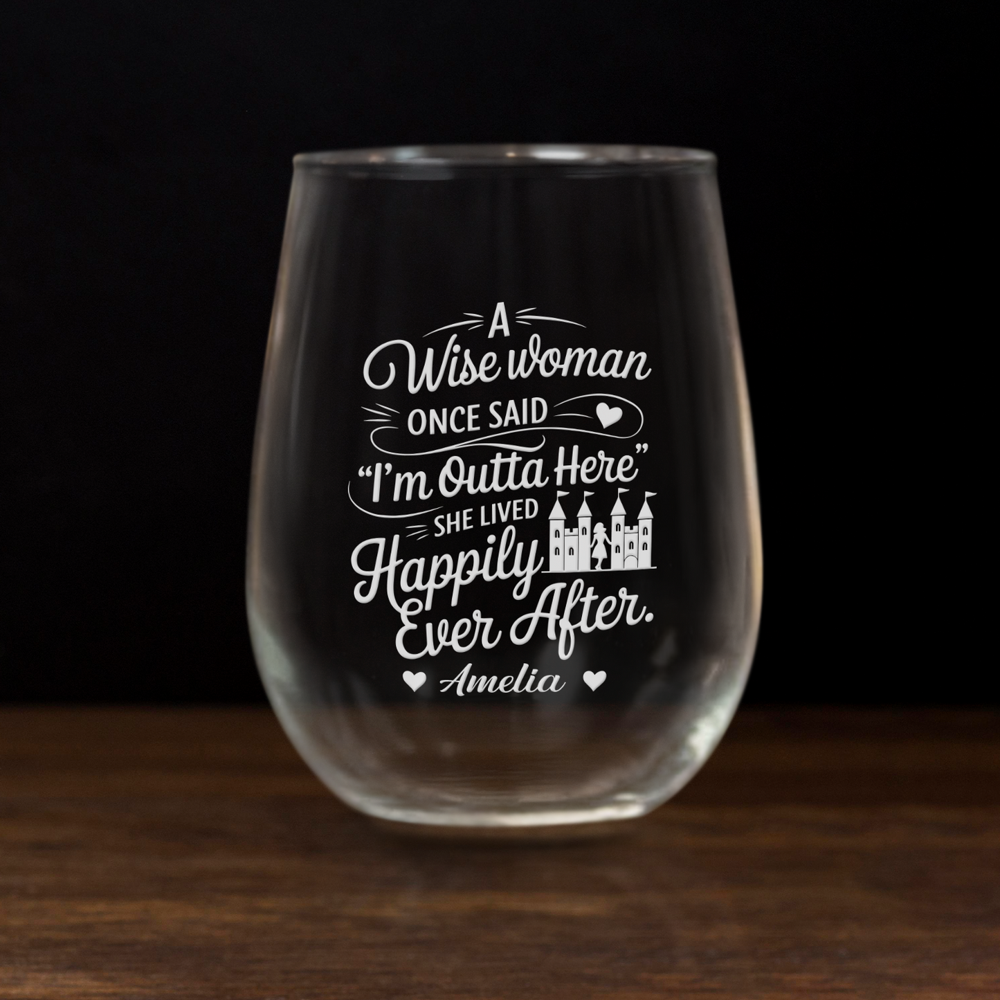 A Wise Woman Once Said Beer Wine Glass - Funny Woman Whiskey Cup - Birthday Gift For Mom Grandma Mother Day- Engraved Cups