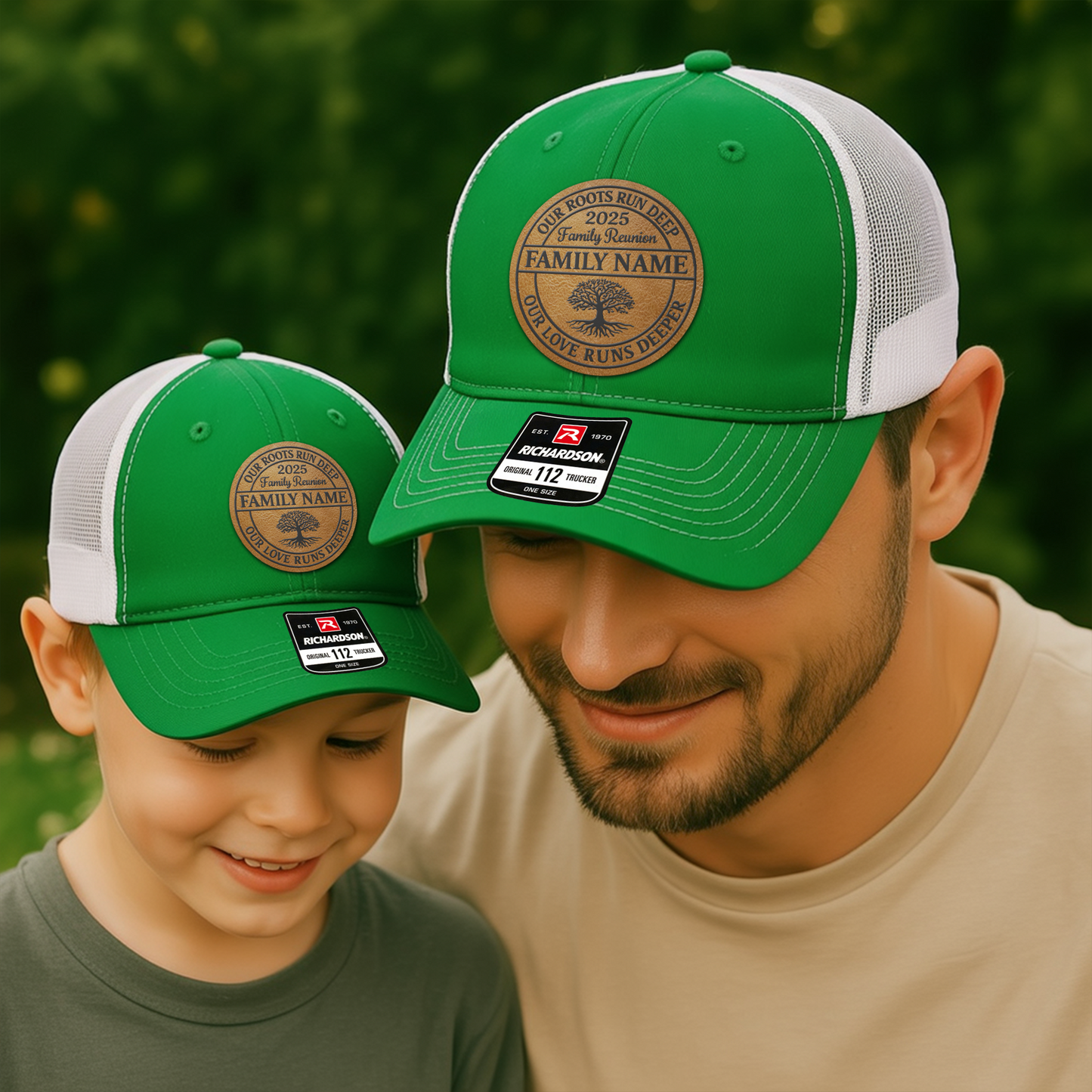 Custom Family Trucker Hat – “Our Roots Run Deep” Personalized 2025 Reunion Cap for Adults & Kids VHA163
