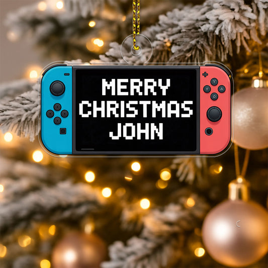 Personalized Video Game Ornament, Custom Gamer Christmas Ornament, Video Game Lover Gift, Holiday Decoration Keepsake, Unique Xmas Ornament