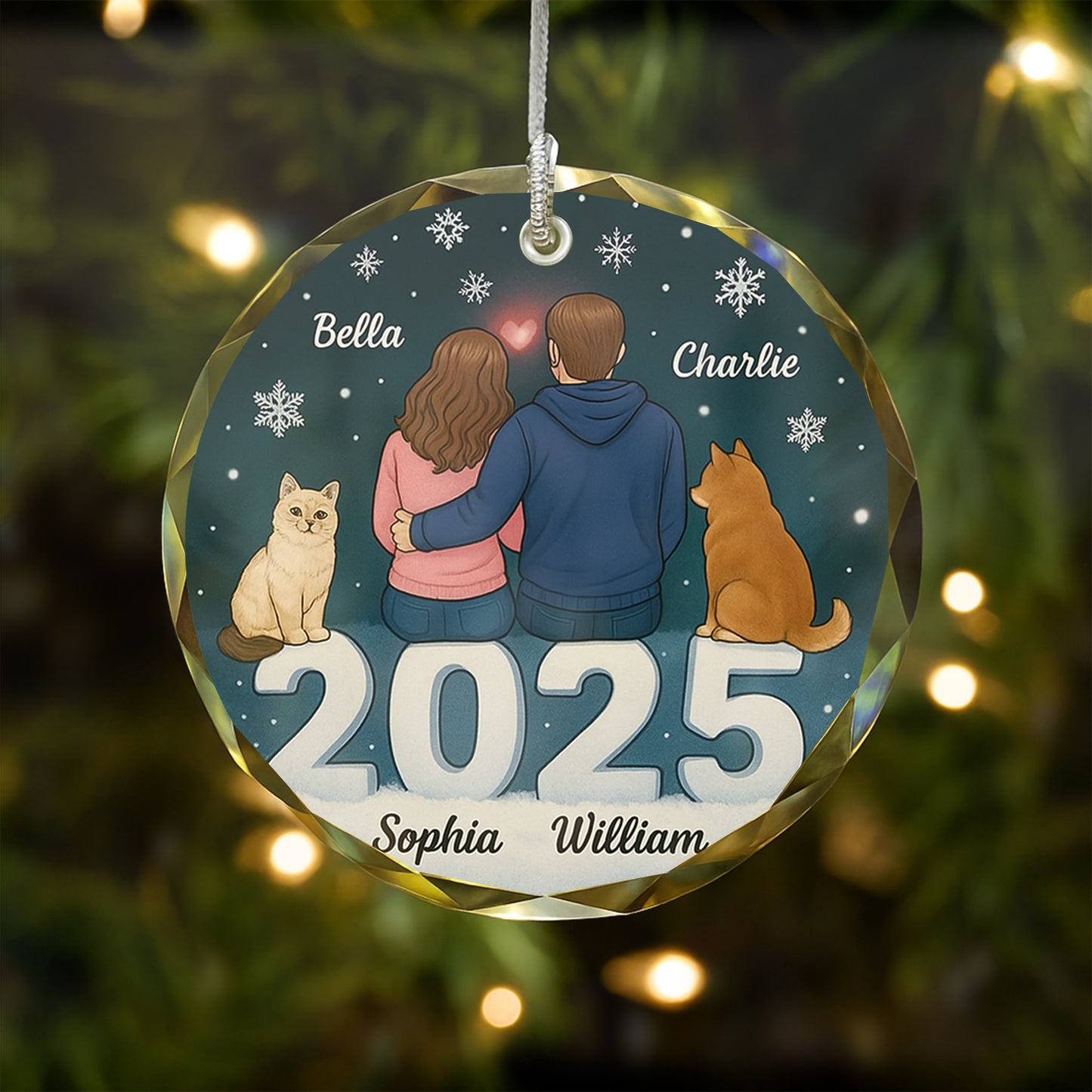 Christmas Couple Dog Cat