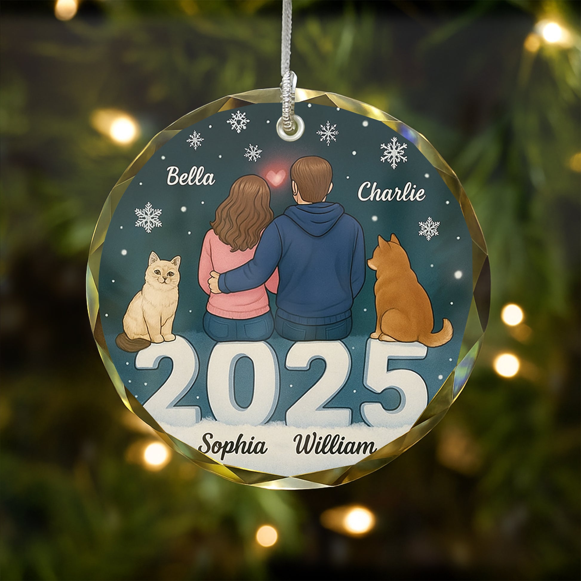 Christmas Couple Dog Cat