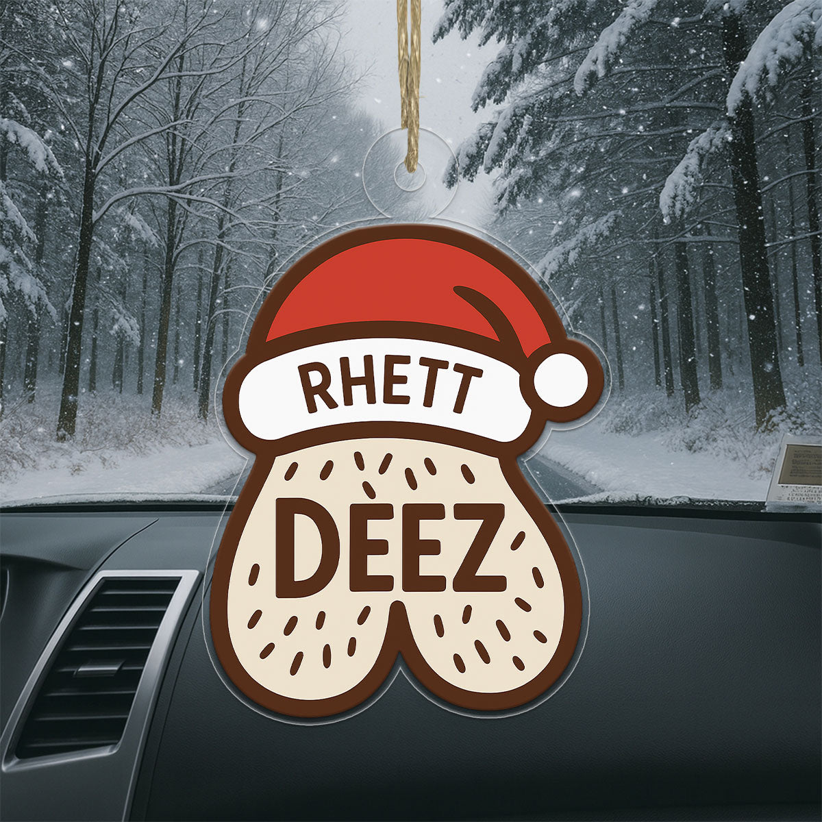 Personalized Funny Deez Nuts Ornament, Custom Gag Christmas Ornament, Adult Humor Ornament, Holiday Joke Decoration, Meme Gift for Friends