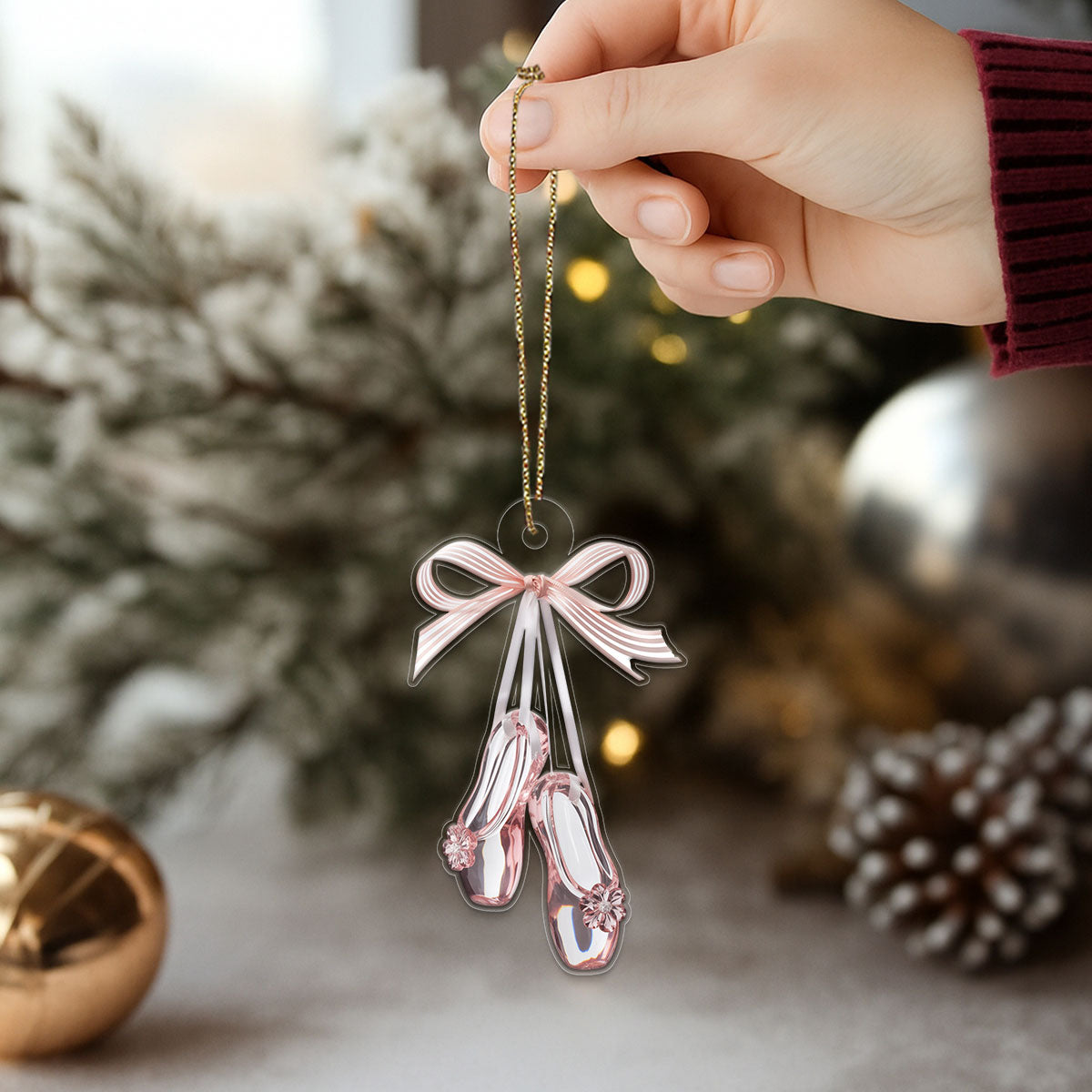 Personalized Ballet Shoes with Bow