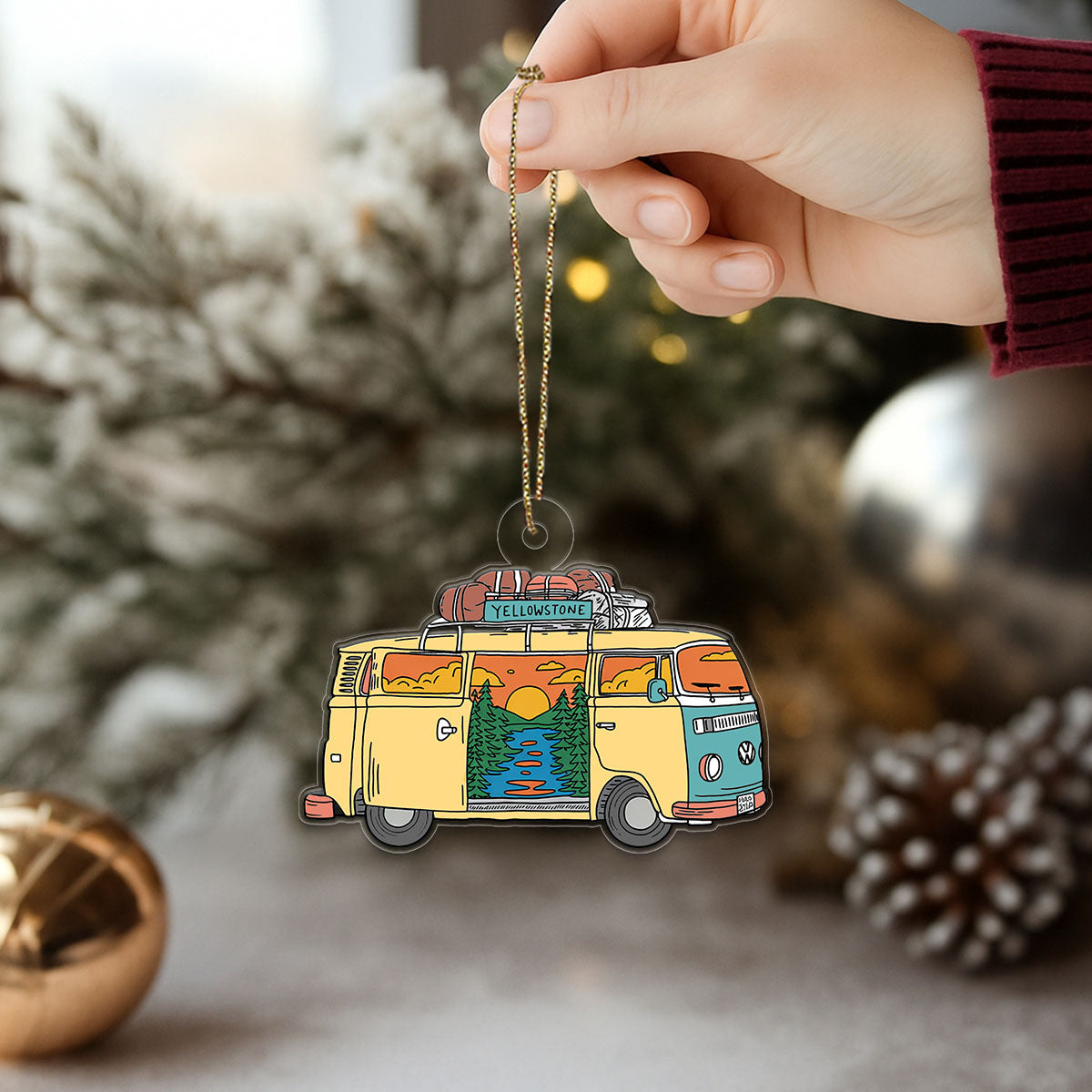 Yellowstone Road Trip Acrylic Ornament 4