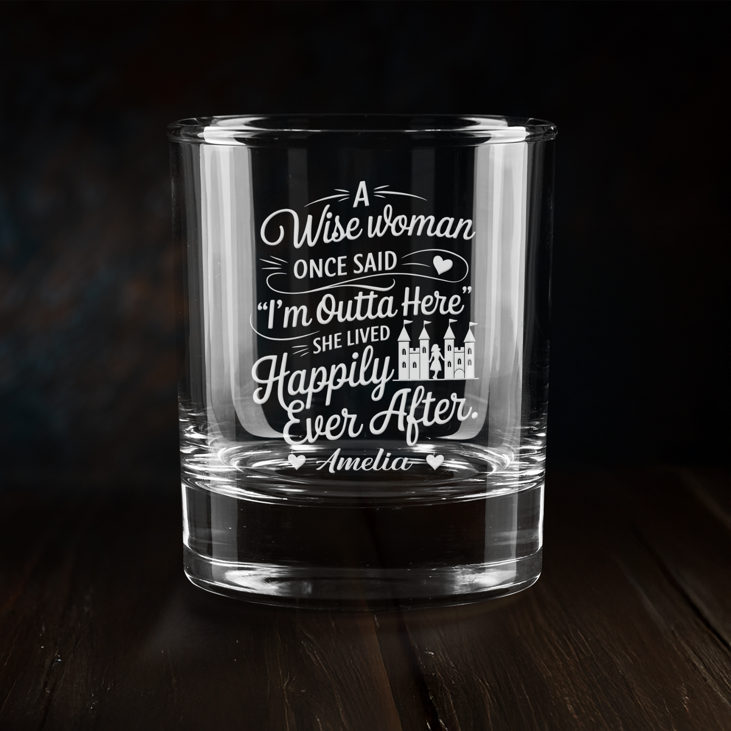 A Wise Woman Once Said Beer Wine Glass - Funny Woman Whiskey Cup - Birthday Gift For Mom Grandma Mother Day- Engraved Cups