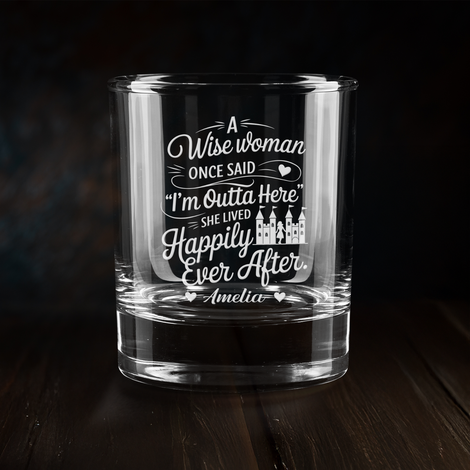 A Wise Woman Once Said Beer Wine Glass - Funny Woman Whiskey Cup - Birthday Gift For Mom Grandma Mother Day- Engraved Cups
