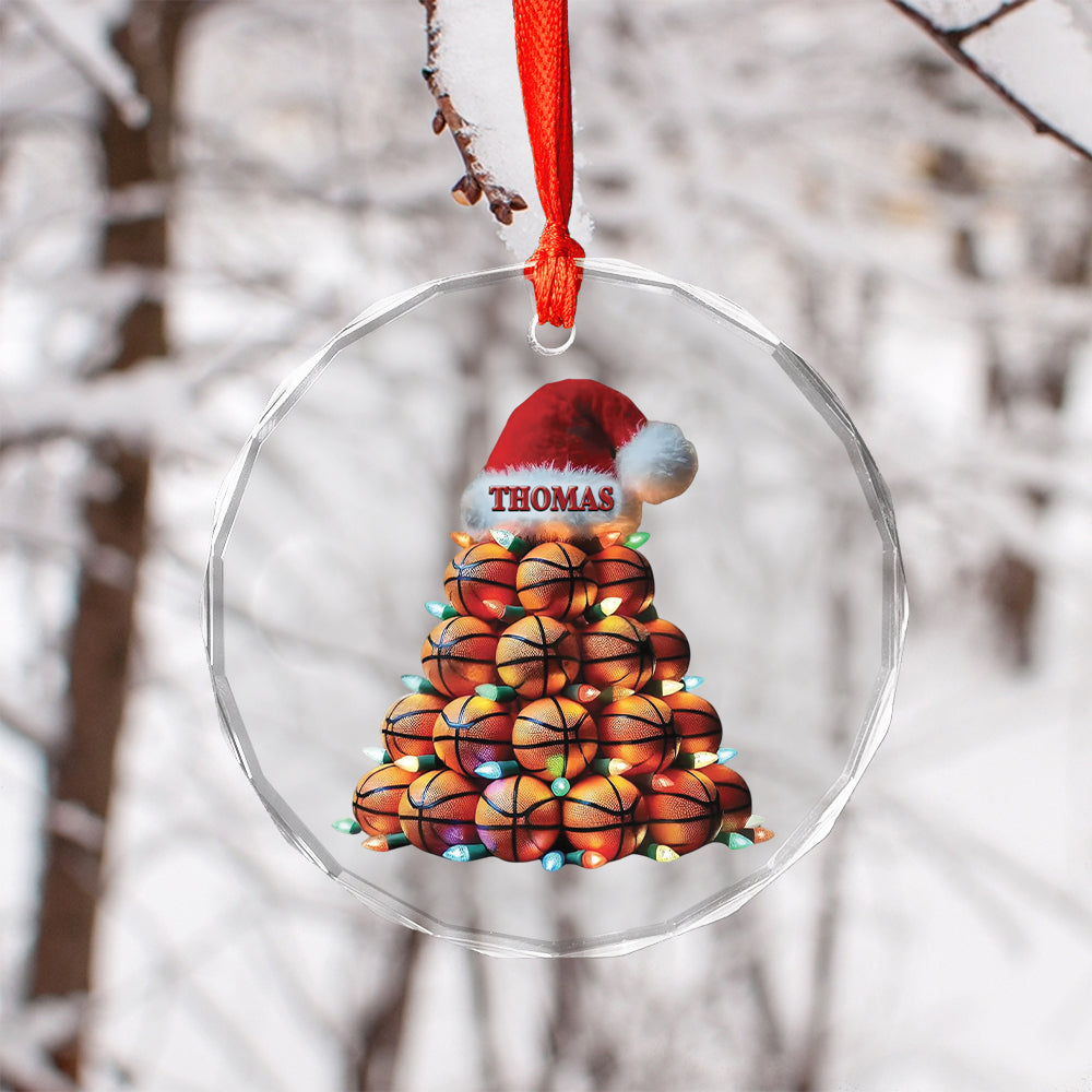 Custom Name Basketball Xmas Tree