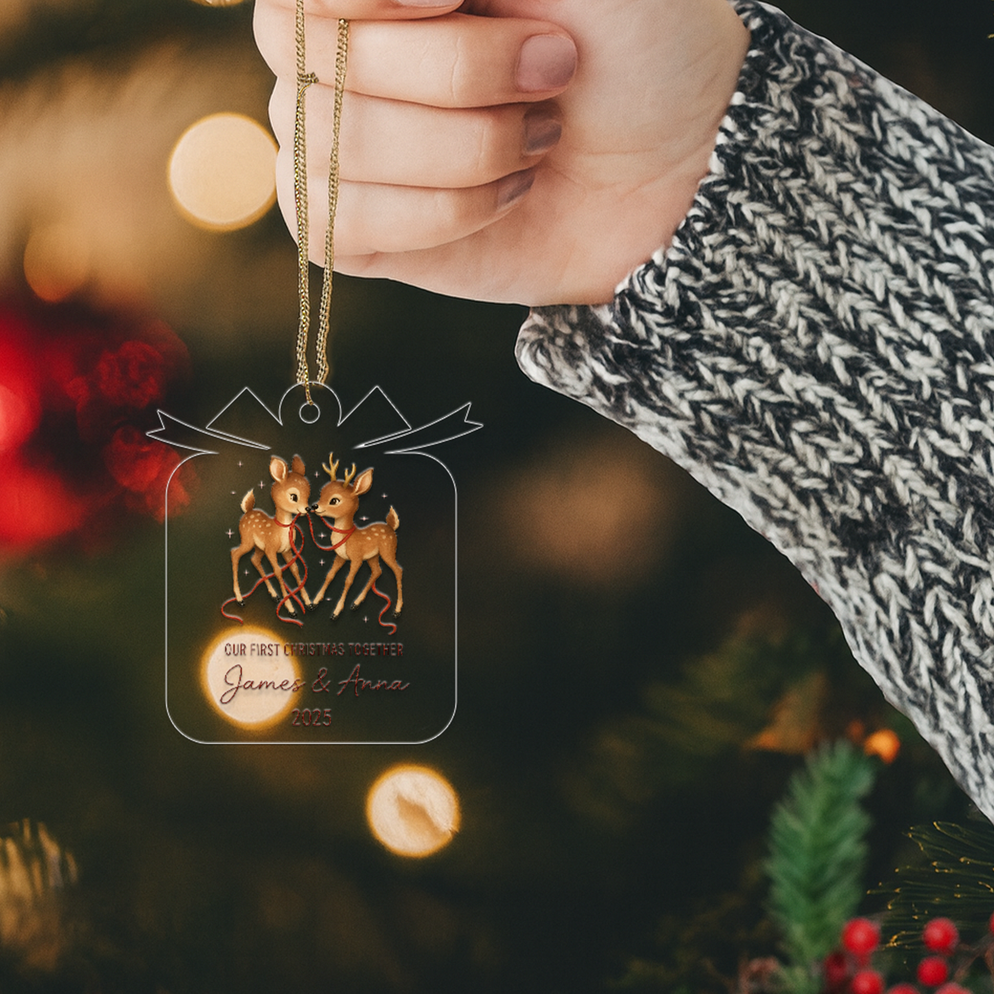 Custom Name Couple Deer Design