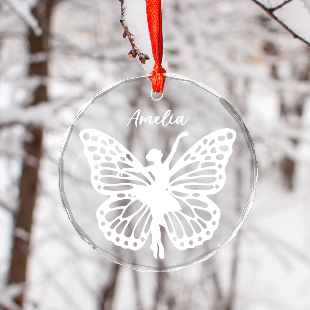 Custom Name Ballet Dancer Butterfly Art