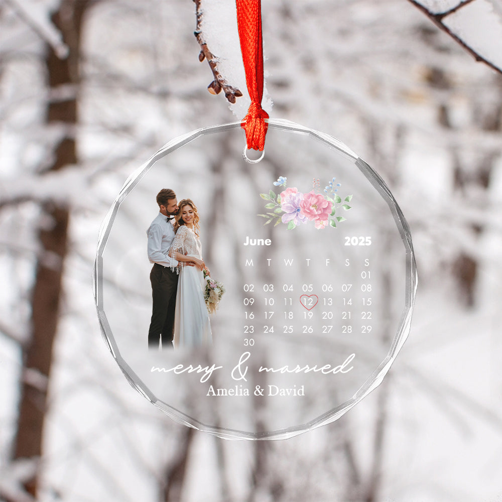 Custom Photo And Date Weding For Groom And Bride