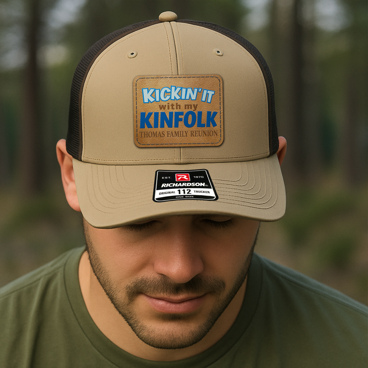 Family Trucker Hat – “Kickin’ It With My Kinfolk” Personalized Reunion Cap for Adults & Kids VHA163