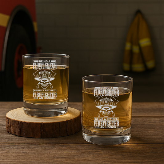 Personalized Being A Firefighter Is A Choice Decanter, Gift For Fireman Decanter With Whiskey Glasses Set, First Responder Gift TNN022