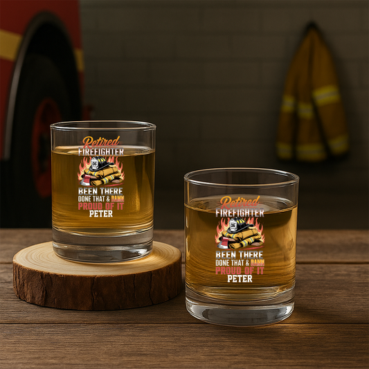 Personalized Firefighter Been There Done That And Damn Proud Of It Decanter Set, Gift For Fireman, First Responder Gift TNN030