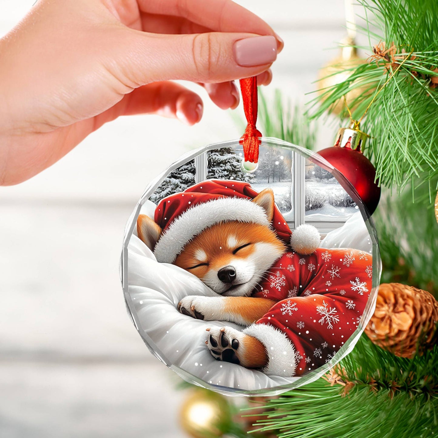 Shiba Inu Dog Sleeping In Bed Design 4