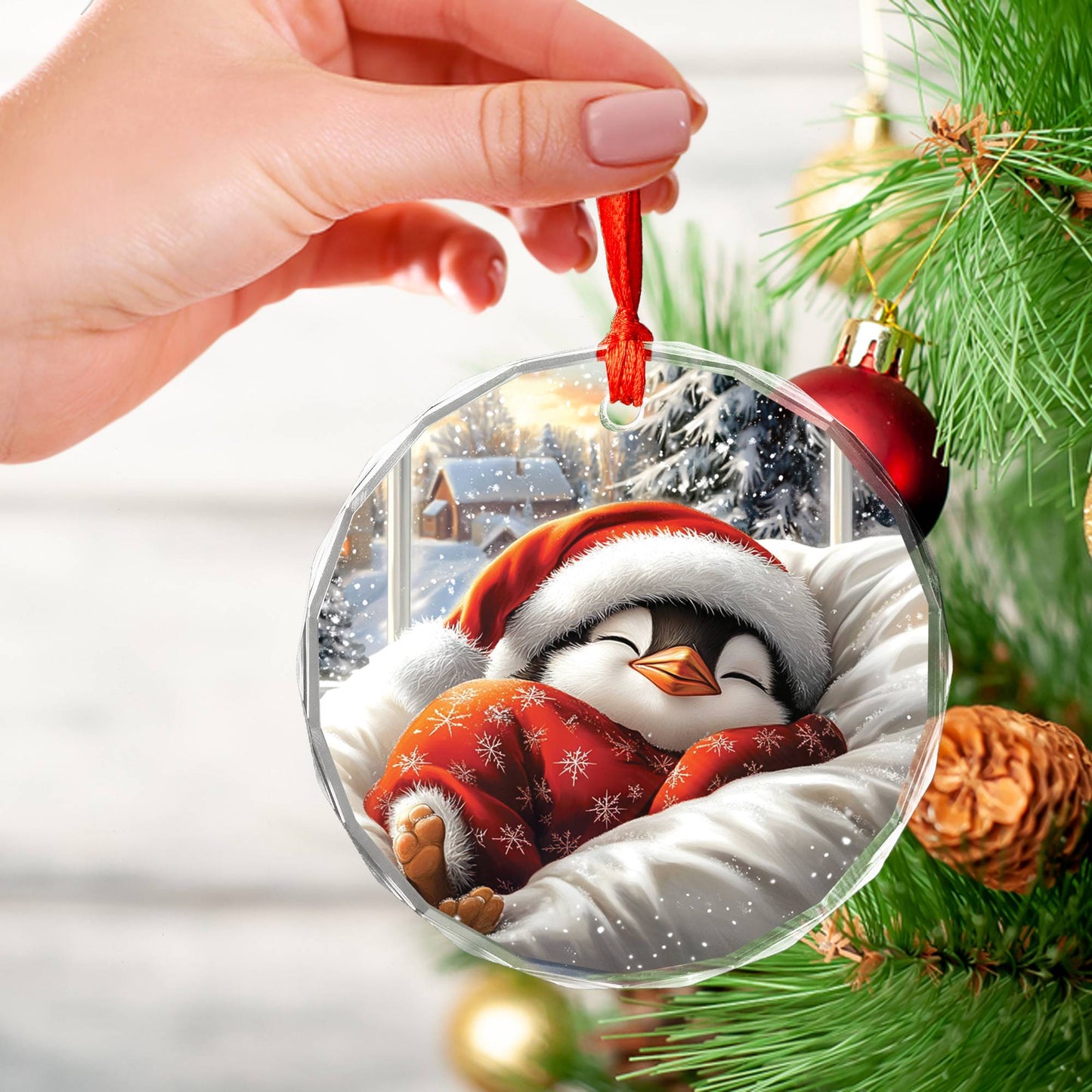 Penguin Sleeping In Bed Design 3