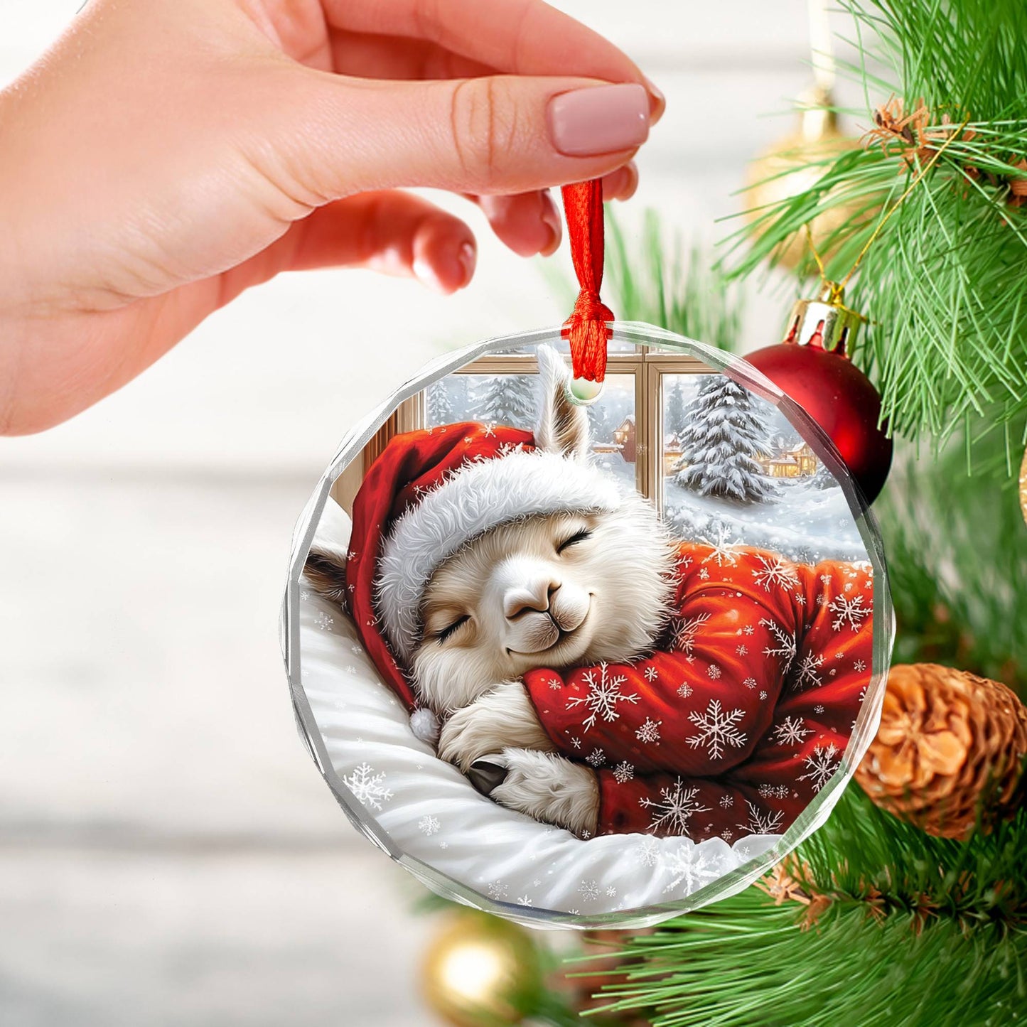 Llama Sleeping In Bed Design 1