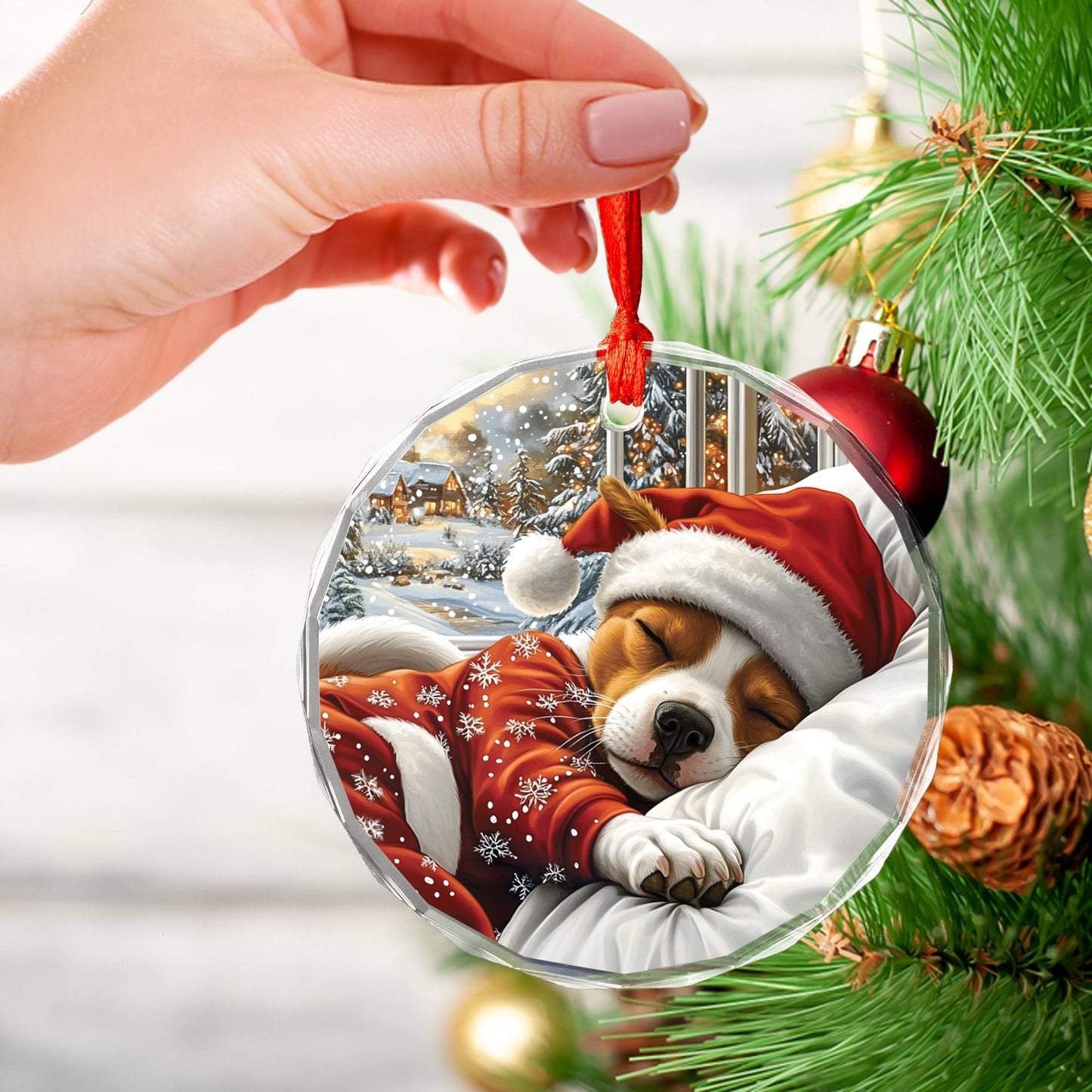 Staffordshire Bull Terrier Dog Sleeping In Bed Design 3