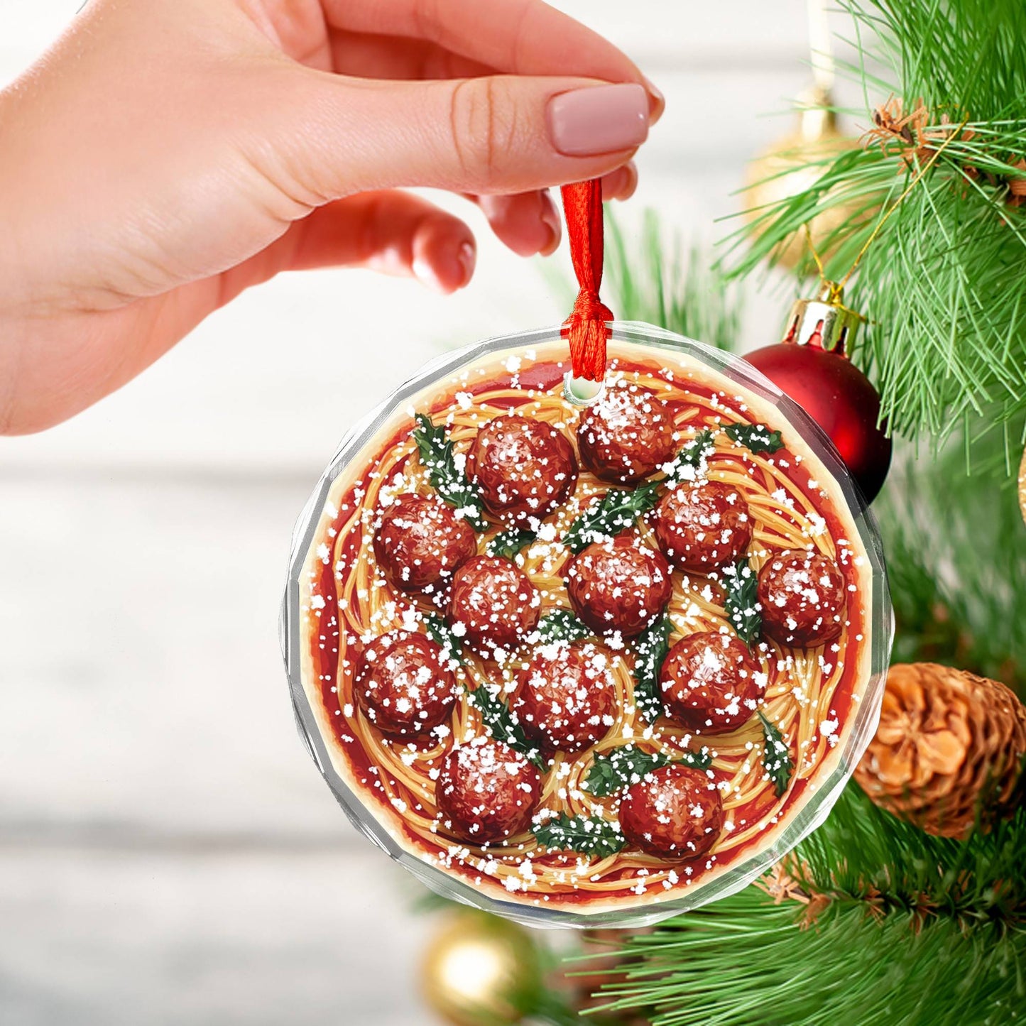 Spaghetti and Meatballs Close up Design 2