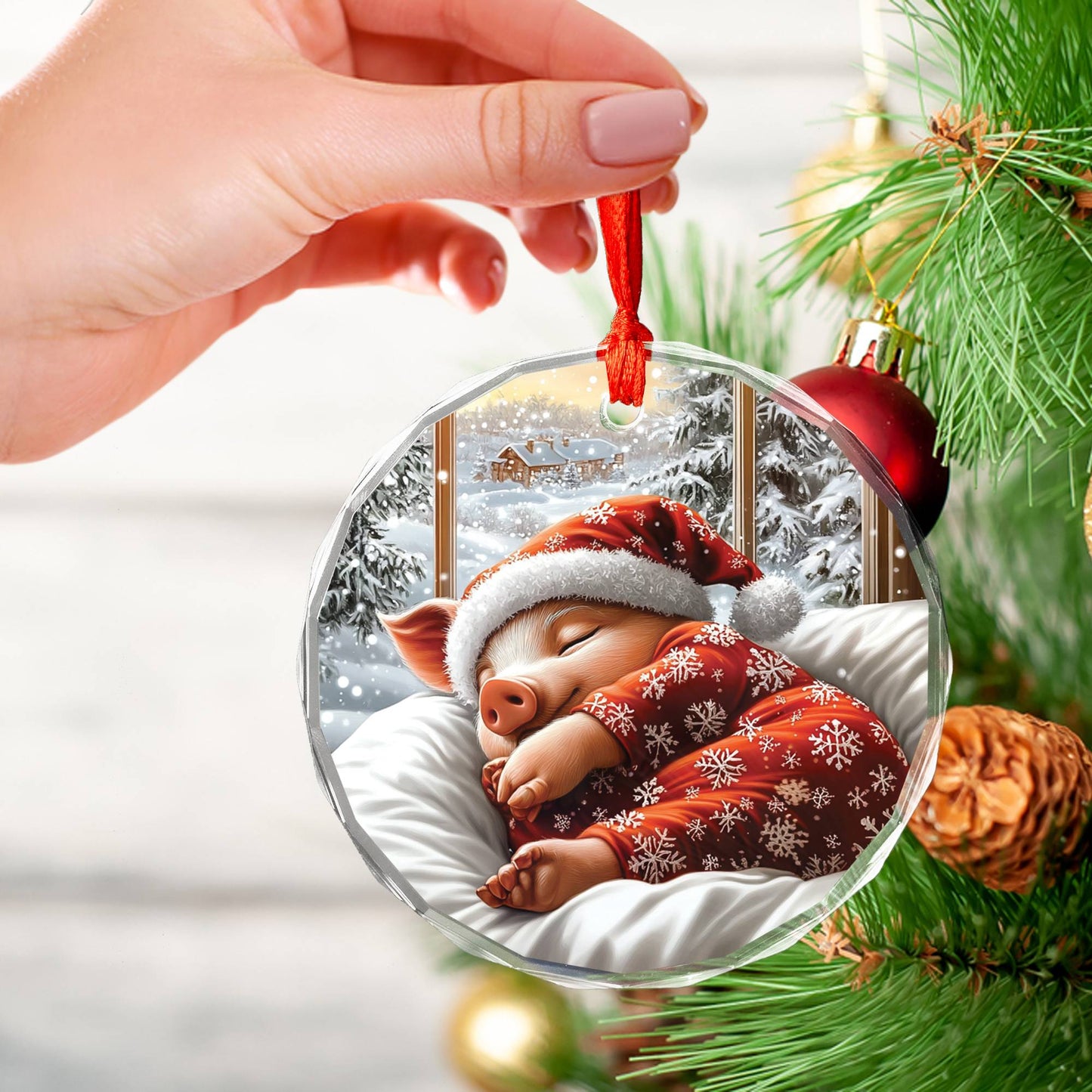 Pig Sleeping In Bed Design 1