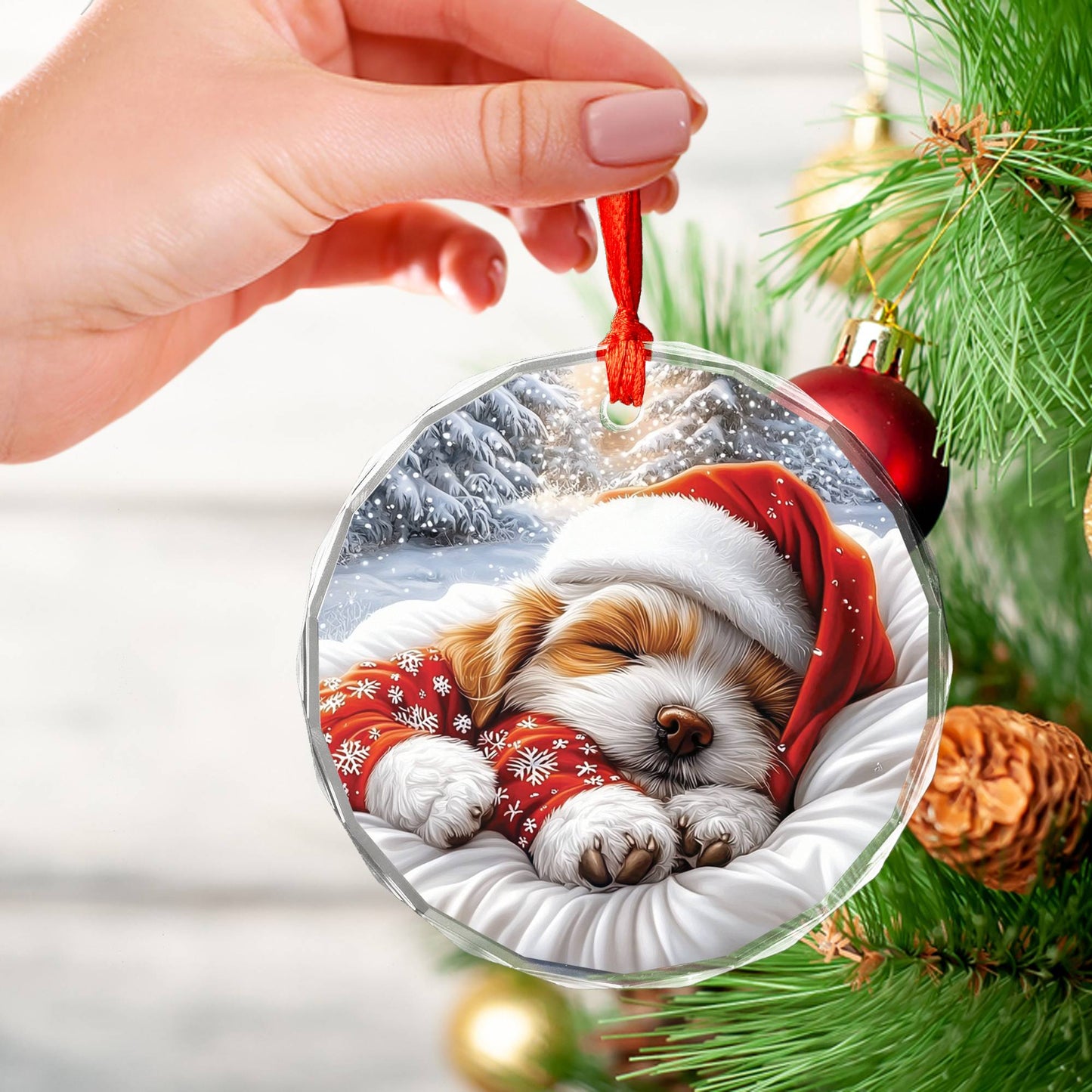 Maltese Dog Sleeping In Bed Design 4