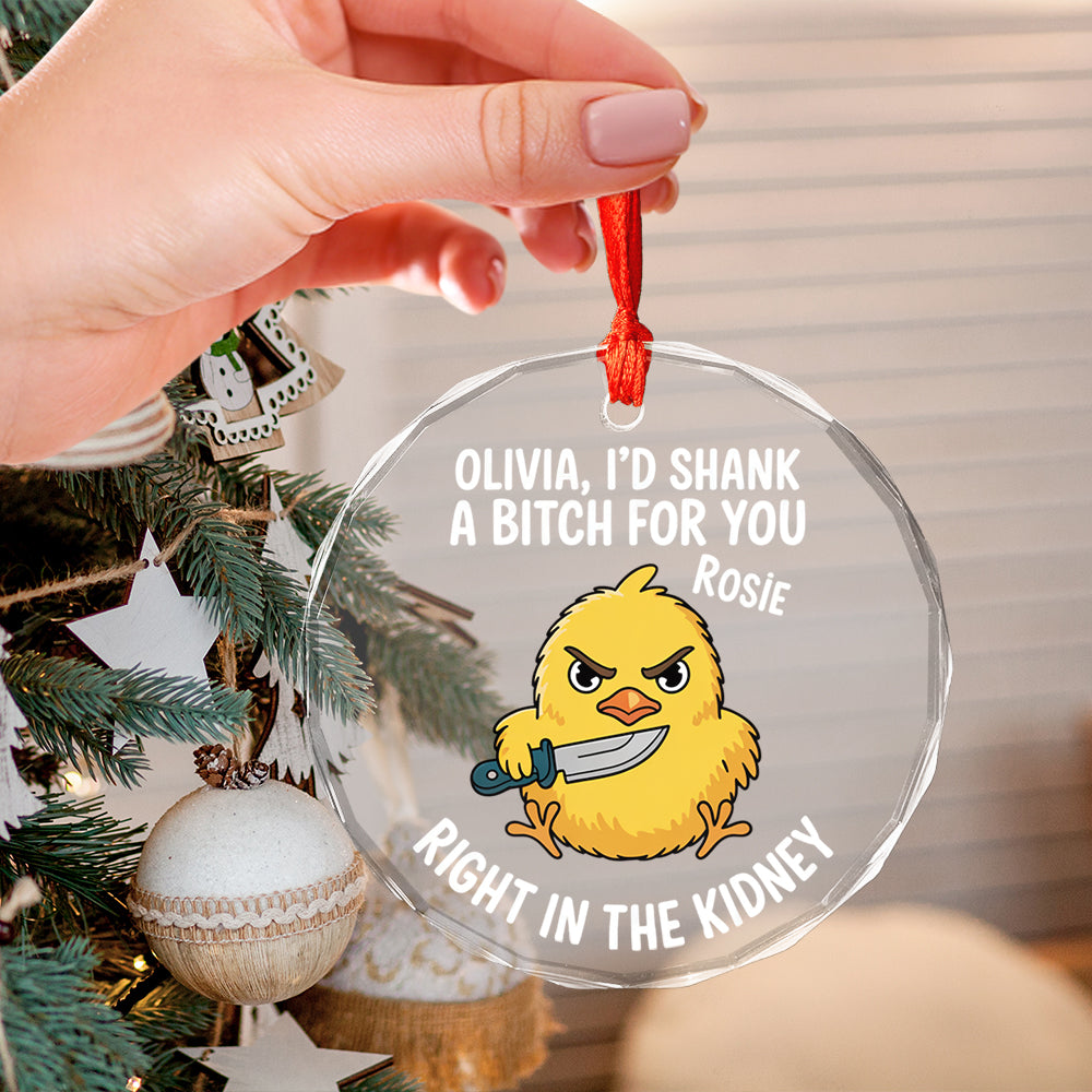 Life Is Too Short For Fake Friends - Personalized Custom Glass Ornament