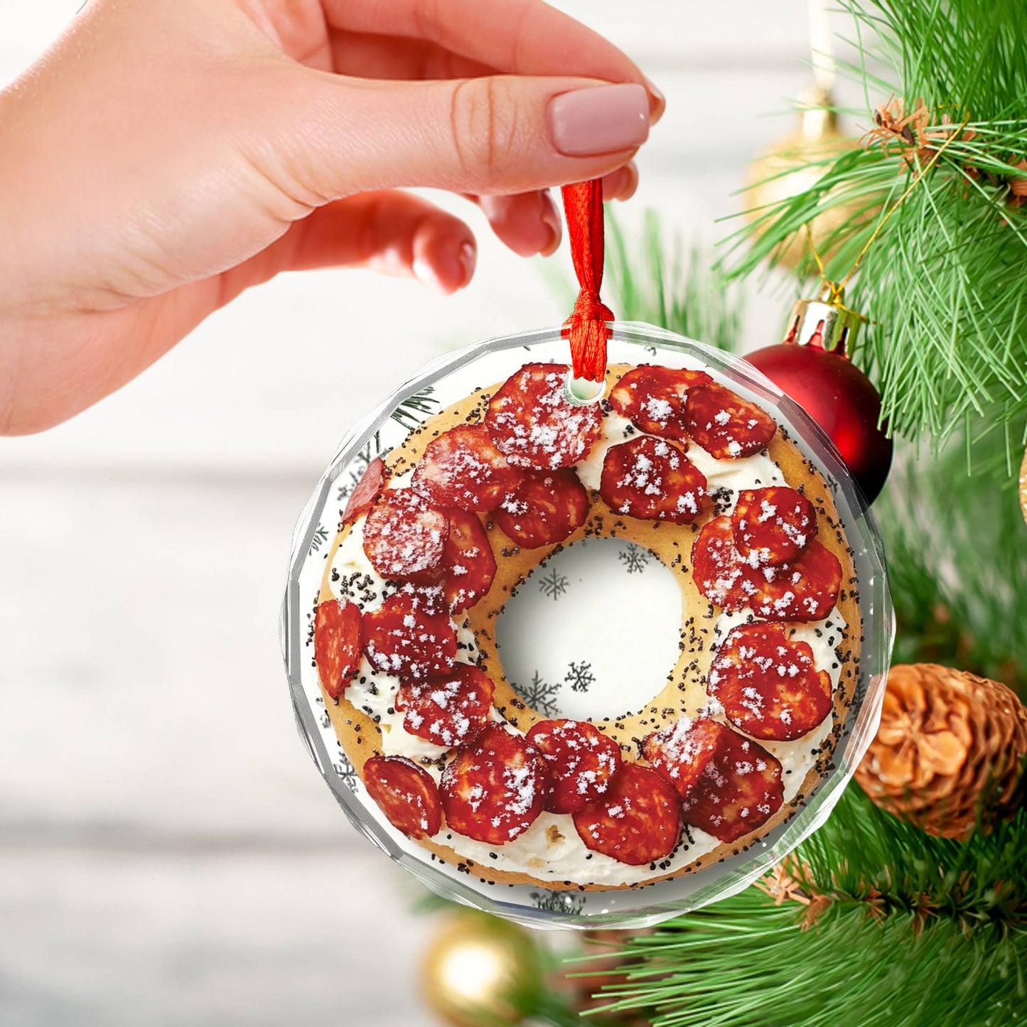 Bagel with Cream Cheese and Lox Close up Design 1