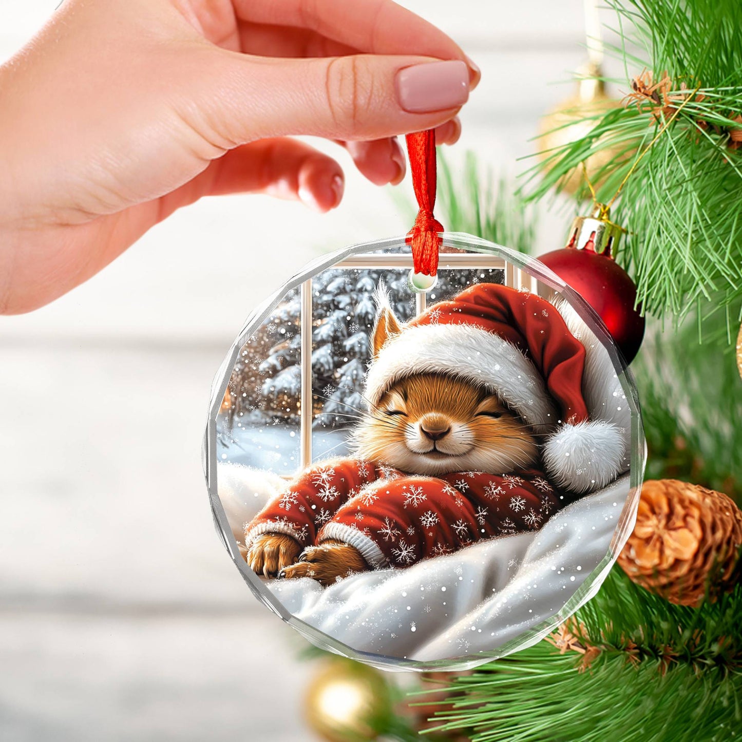 Squirrel Sleeping In Bed Design 3