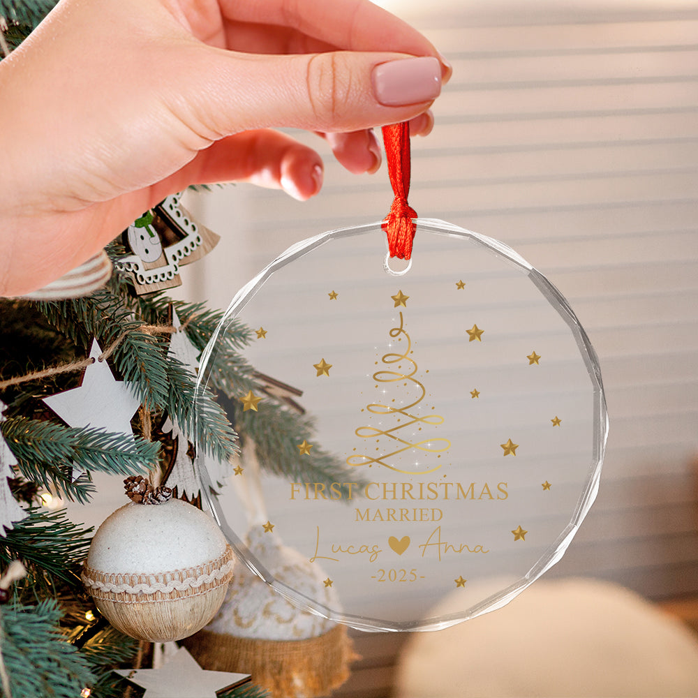 Custom Name Couple Xmas Tree