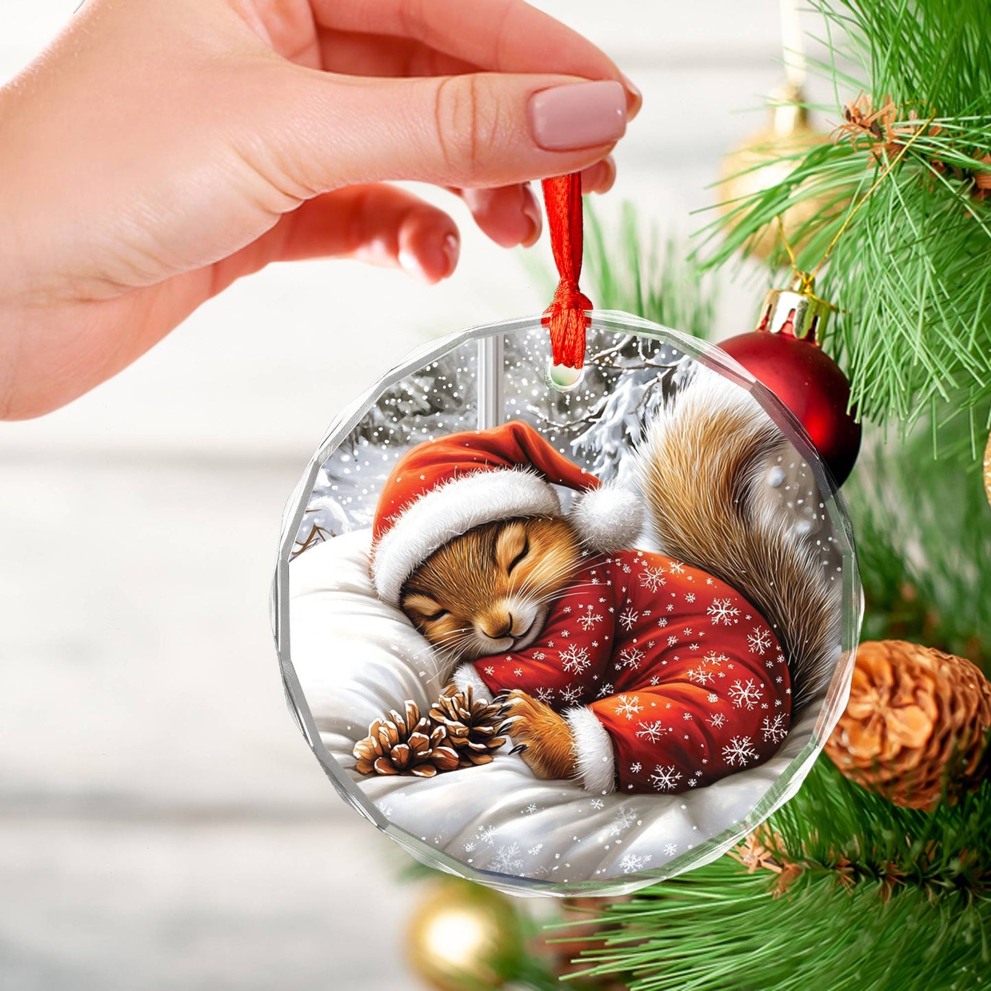 Squirrel Sleeping In Bed Design 2