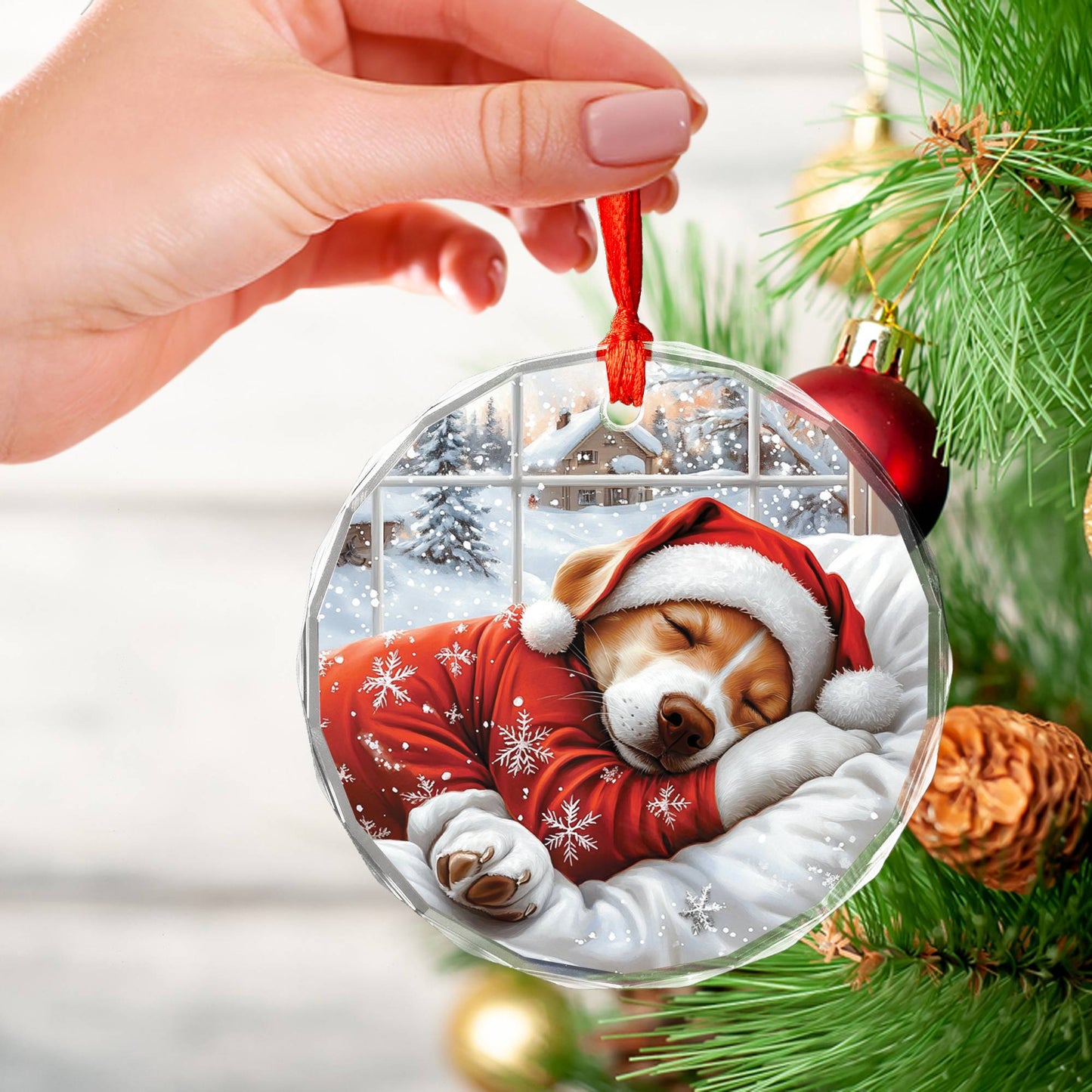 Labrador Retriever Dog Sleeping In Bed Design 4