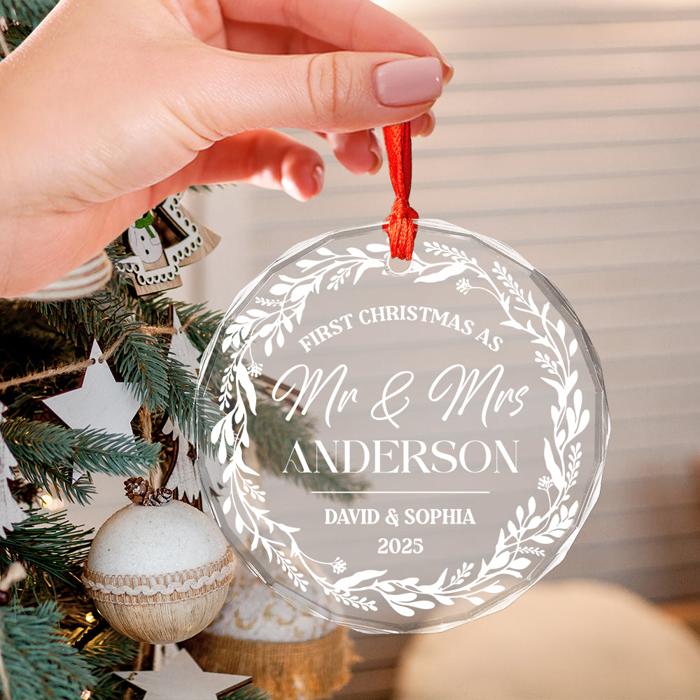 Personalized Mr And Mrs First Christmas Custom Couple