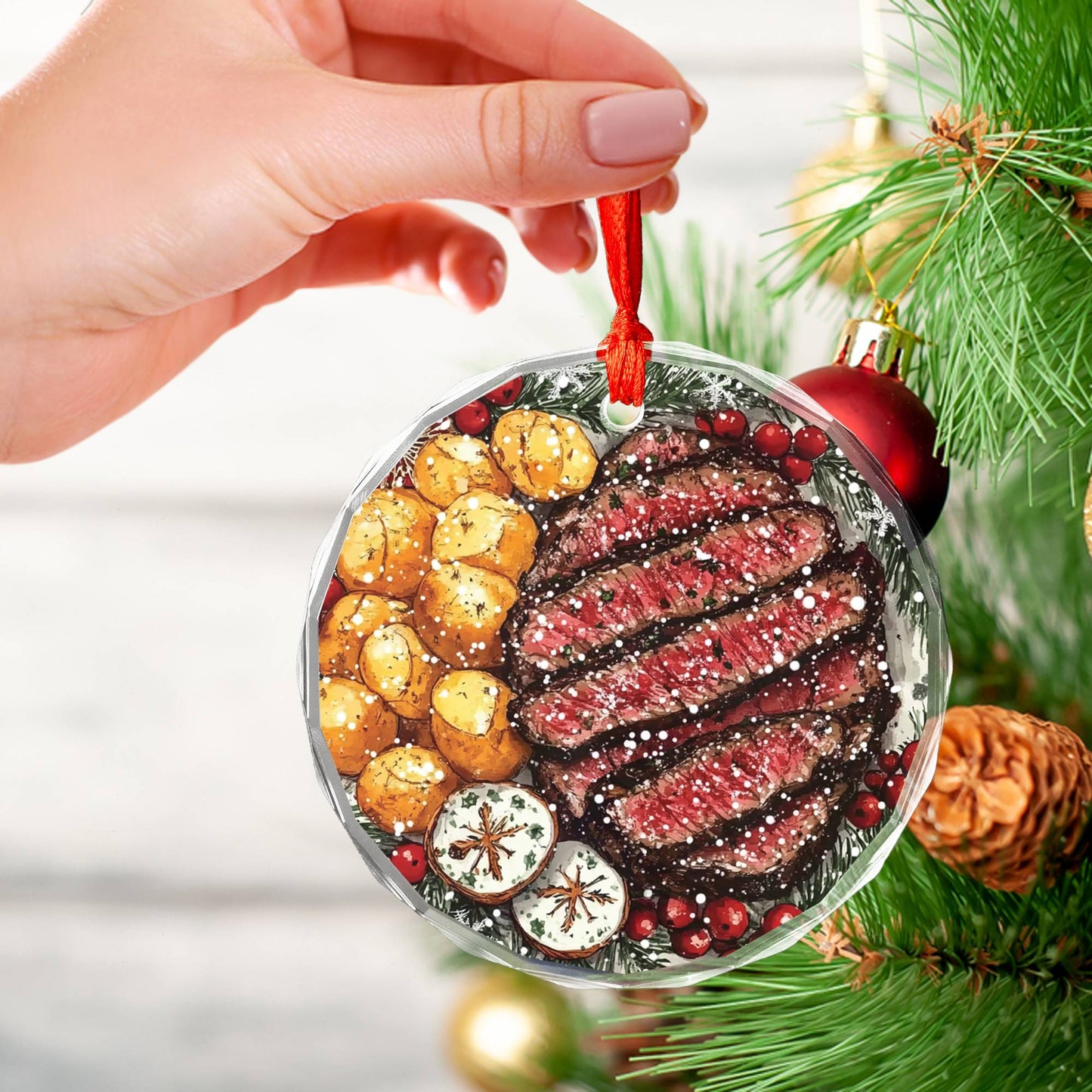 Steak and Potatoes Close up Design 4