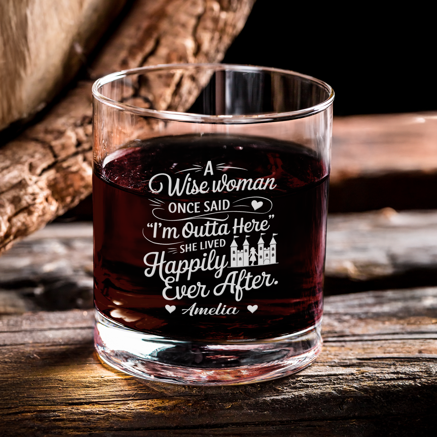 A Wise Woman Once Said Beer Wine Glass - Funny Woman Whiskey Cup - Birthday Gift For Mom Grandma Mother Day- Engraved Cups