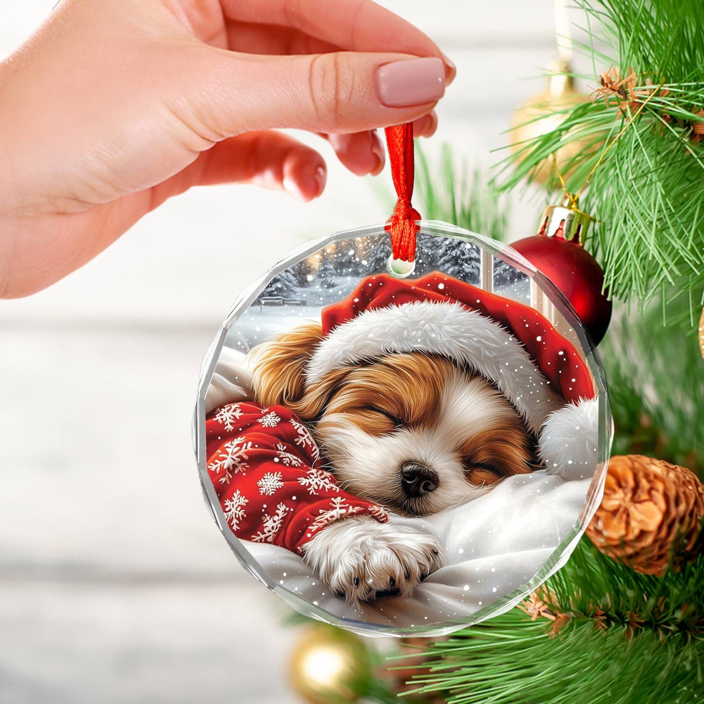 Shih Tzu Dog Sleeping In Bed Design 2