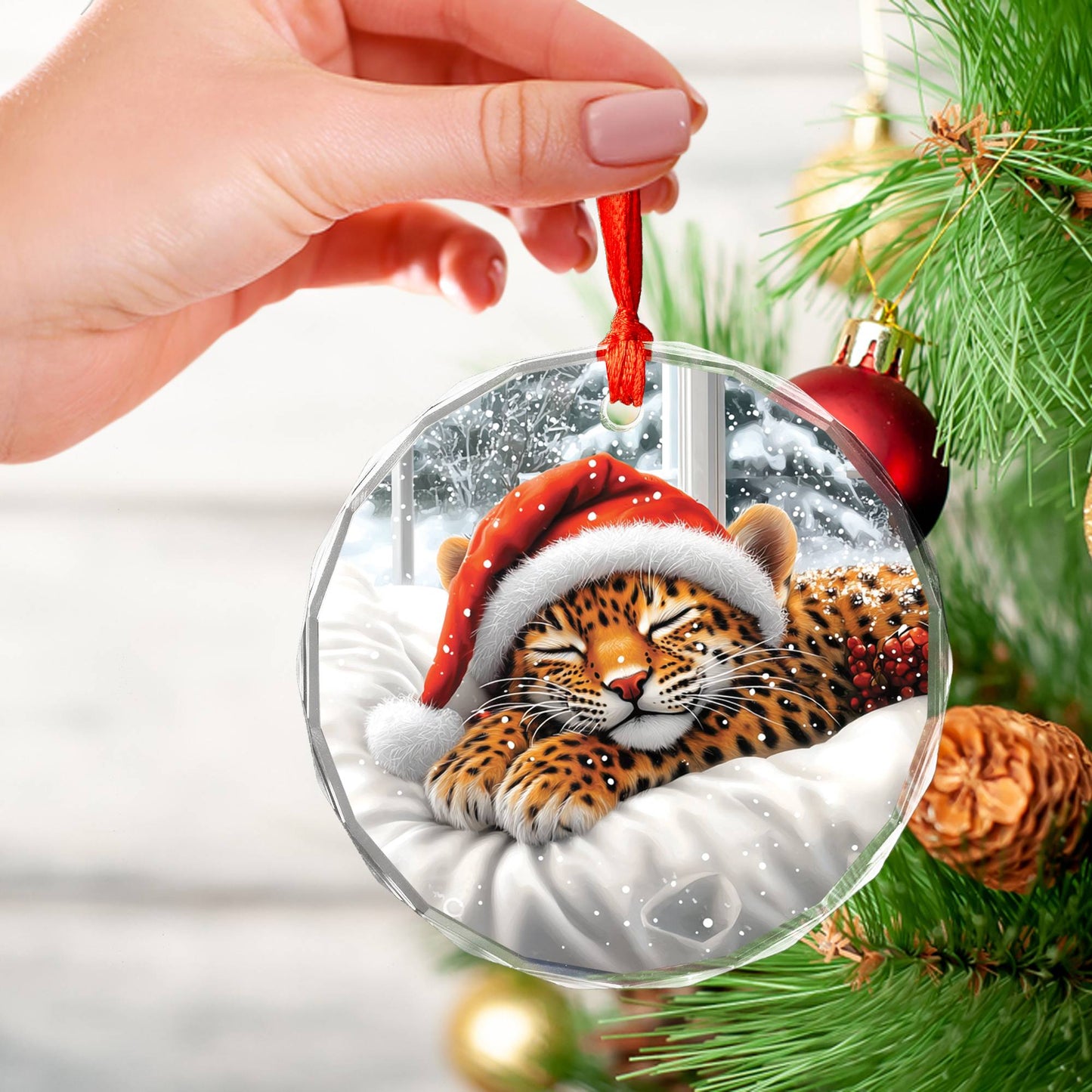 Leopard Sleeping In Bed Design 1