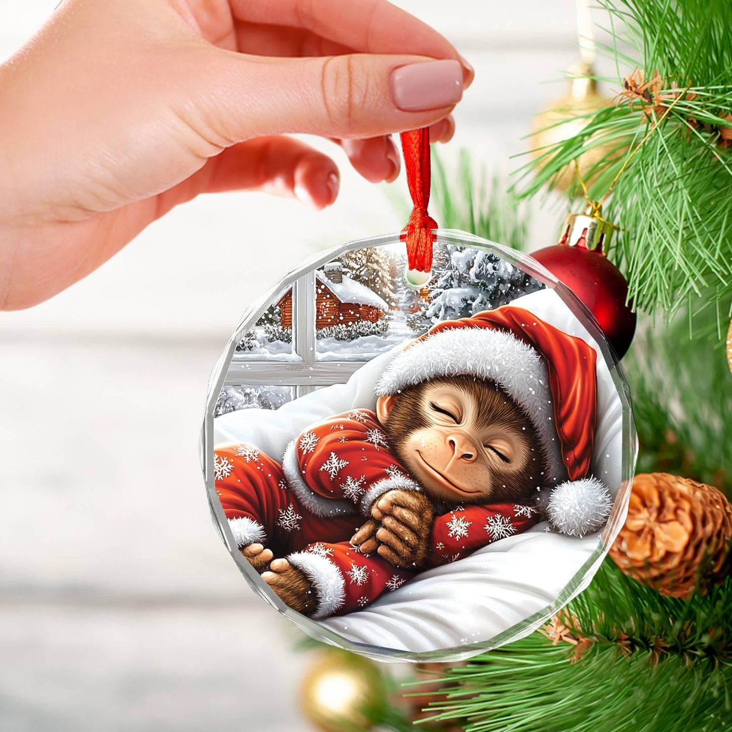 Monkey Sleeping In Bed Design 1