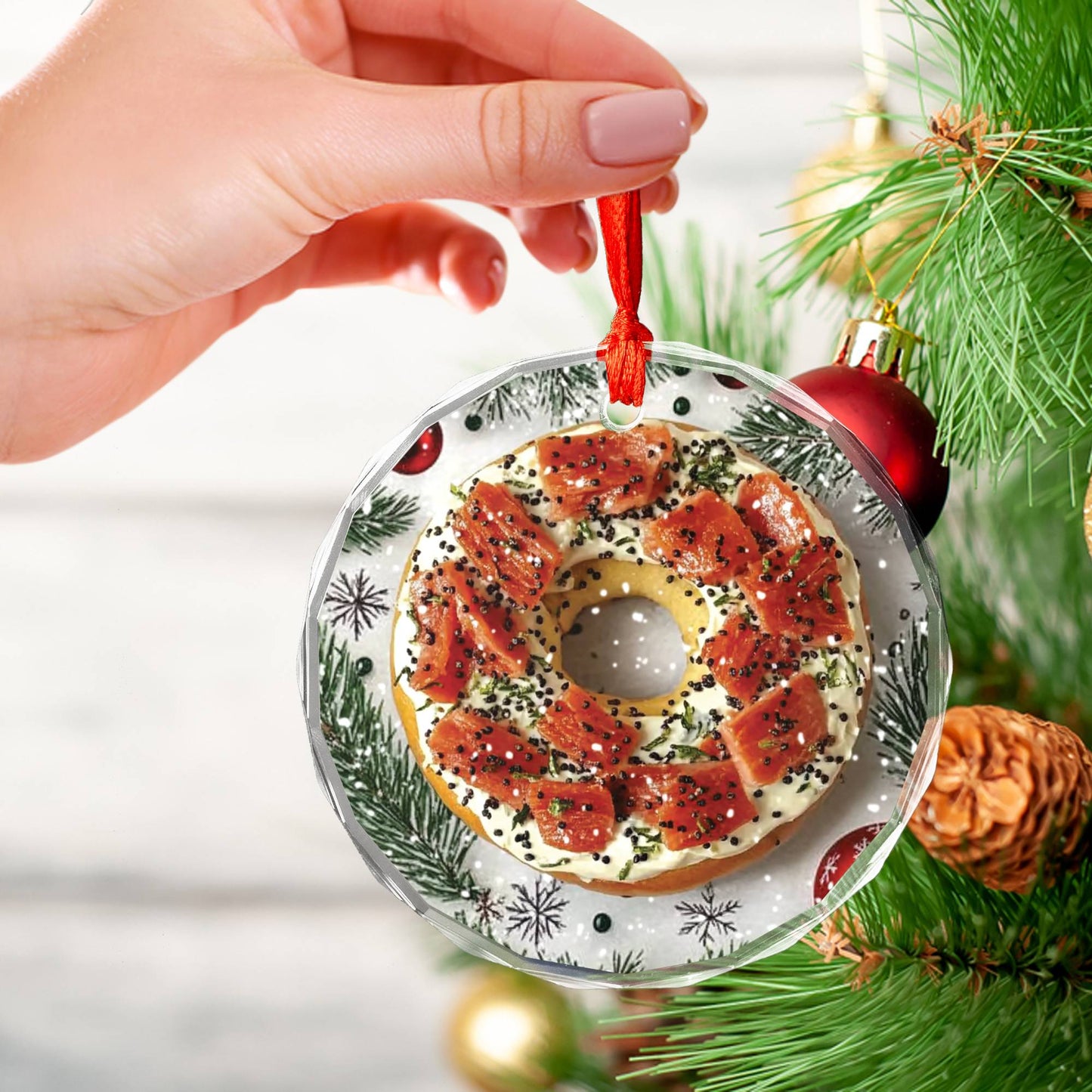 Bagel with Cream Cheese and Lox Close up Design 2