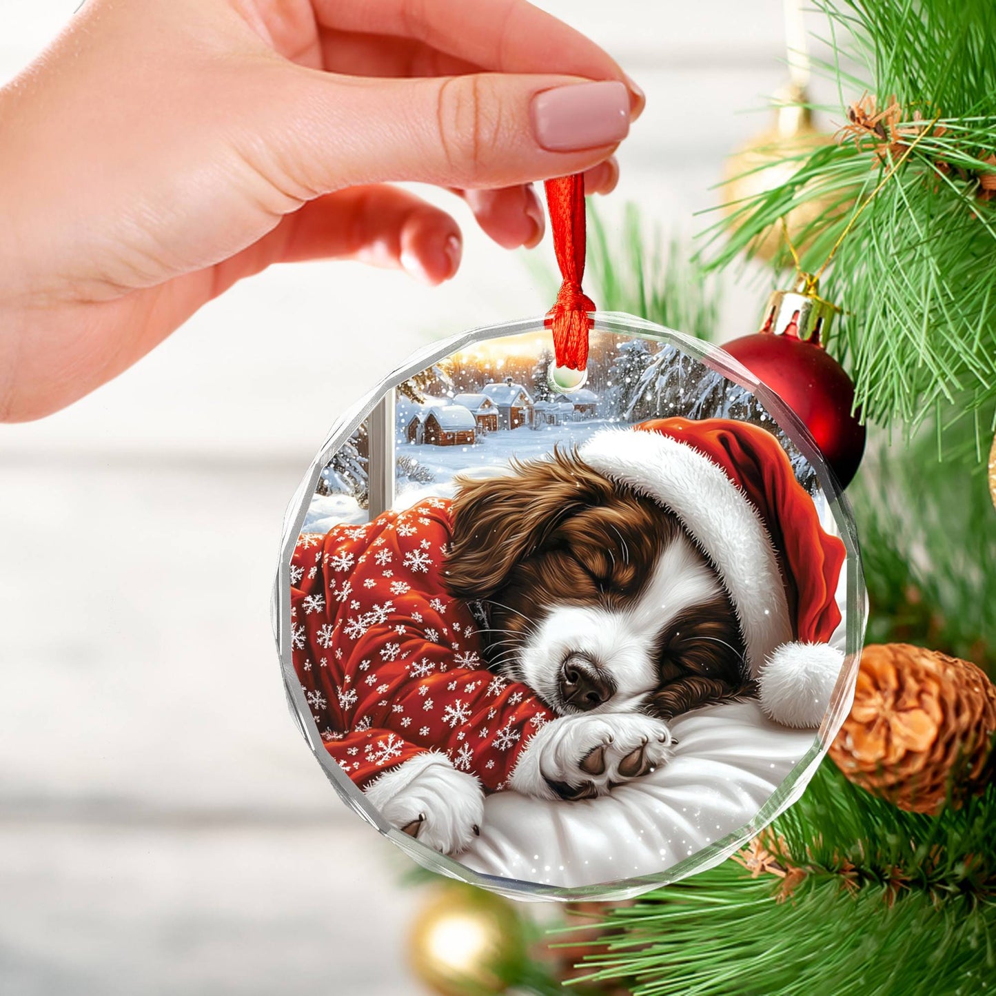 Newfoundland Dog Sleeping In Bed Design 2