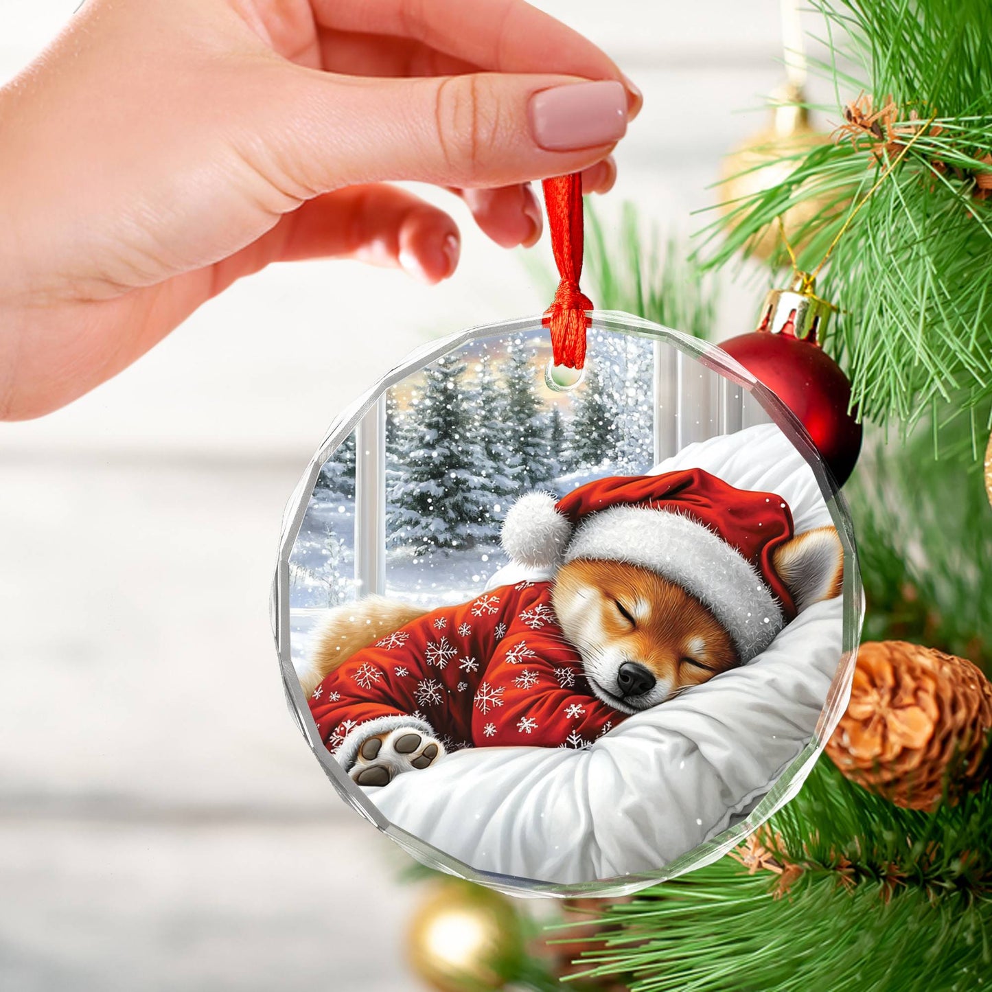 Shiba Inu Dog Sleeping In Bed Design 2