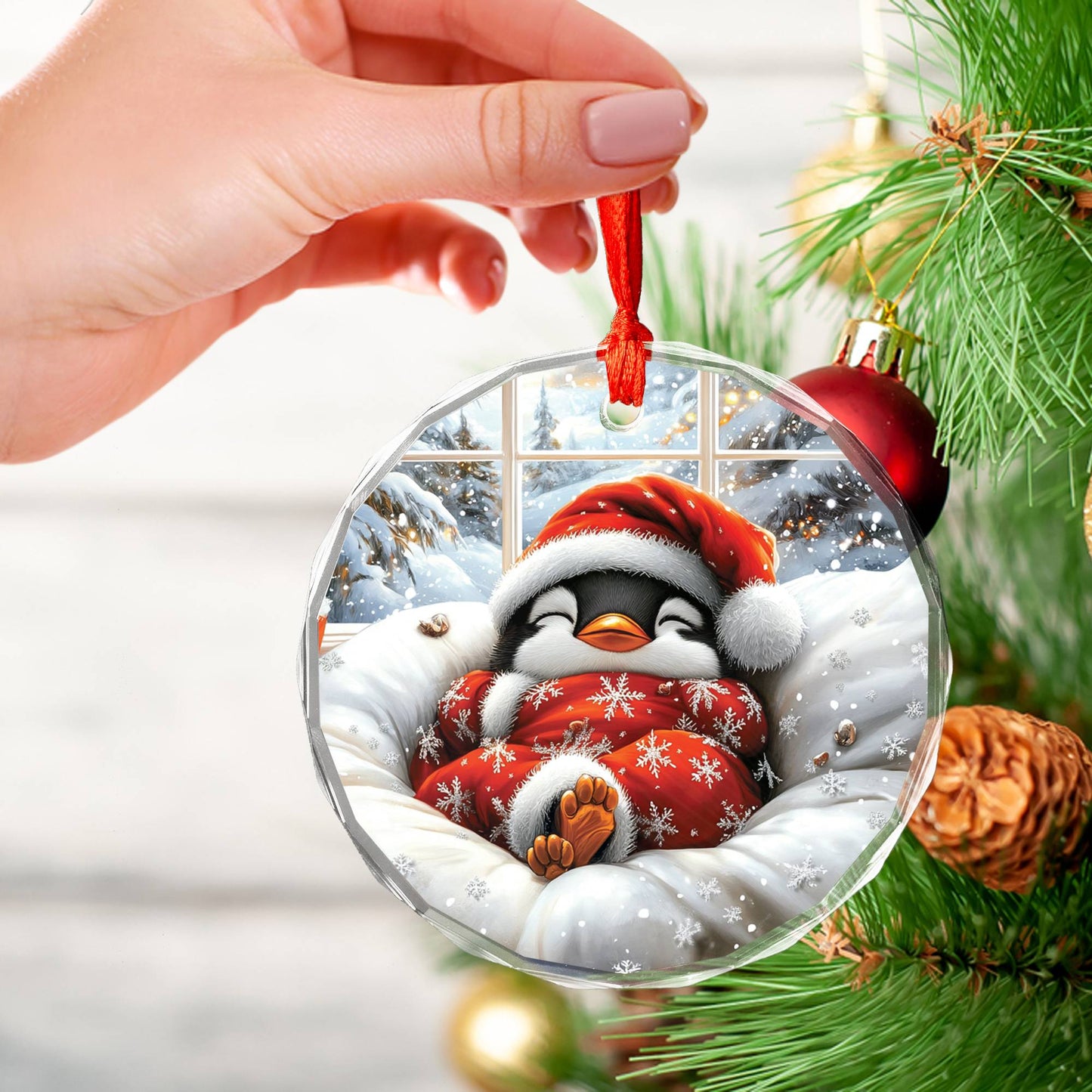 Penguin Sleeping In Bed Design 4