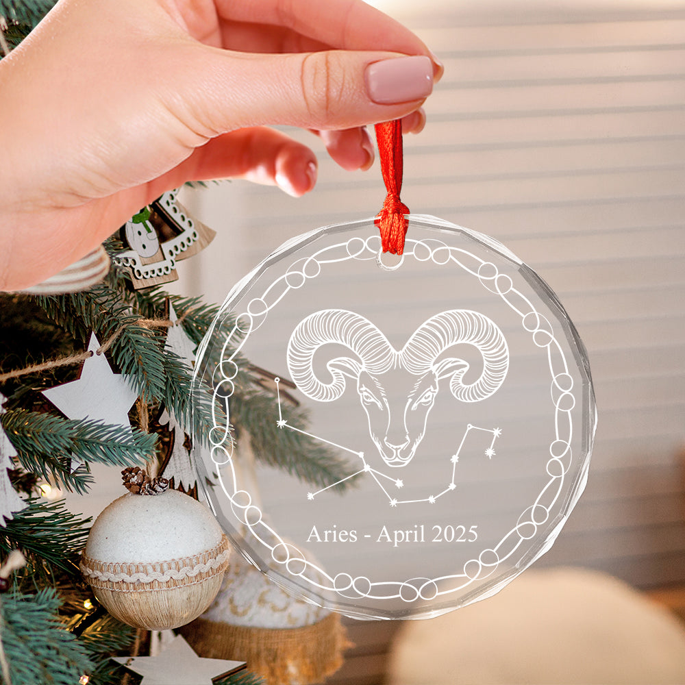 Glass Ornament Aries