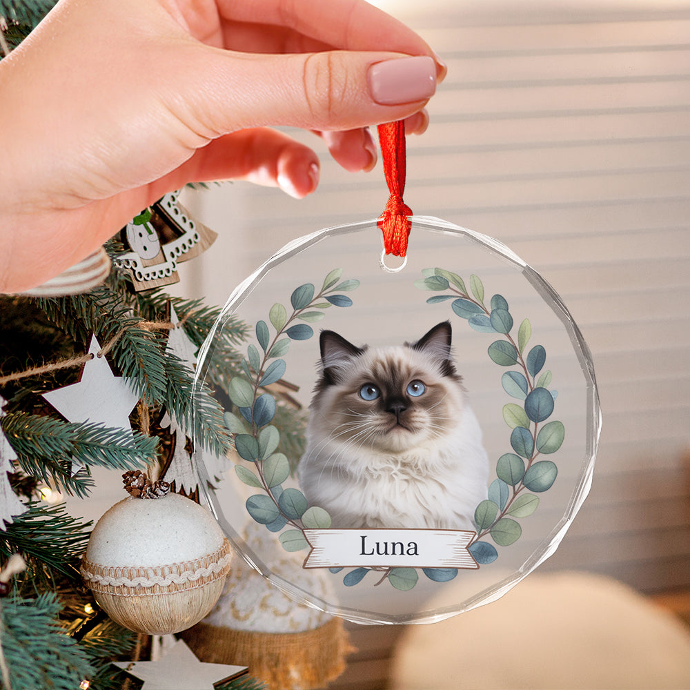Personalized Pet Ornament Using Pet's Photo + Name
