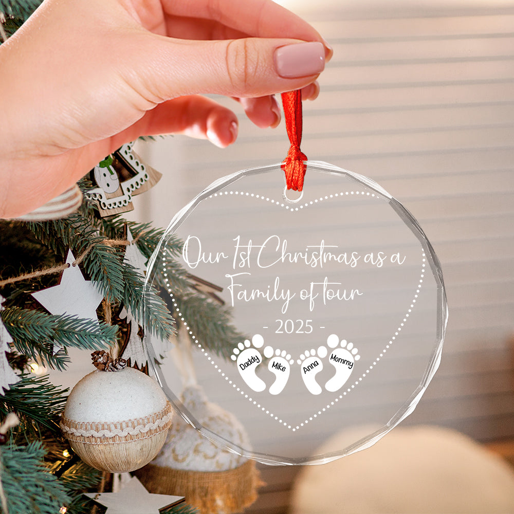 First Christmas As A Family Of Four Footprints