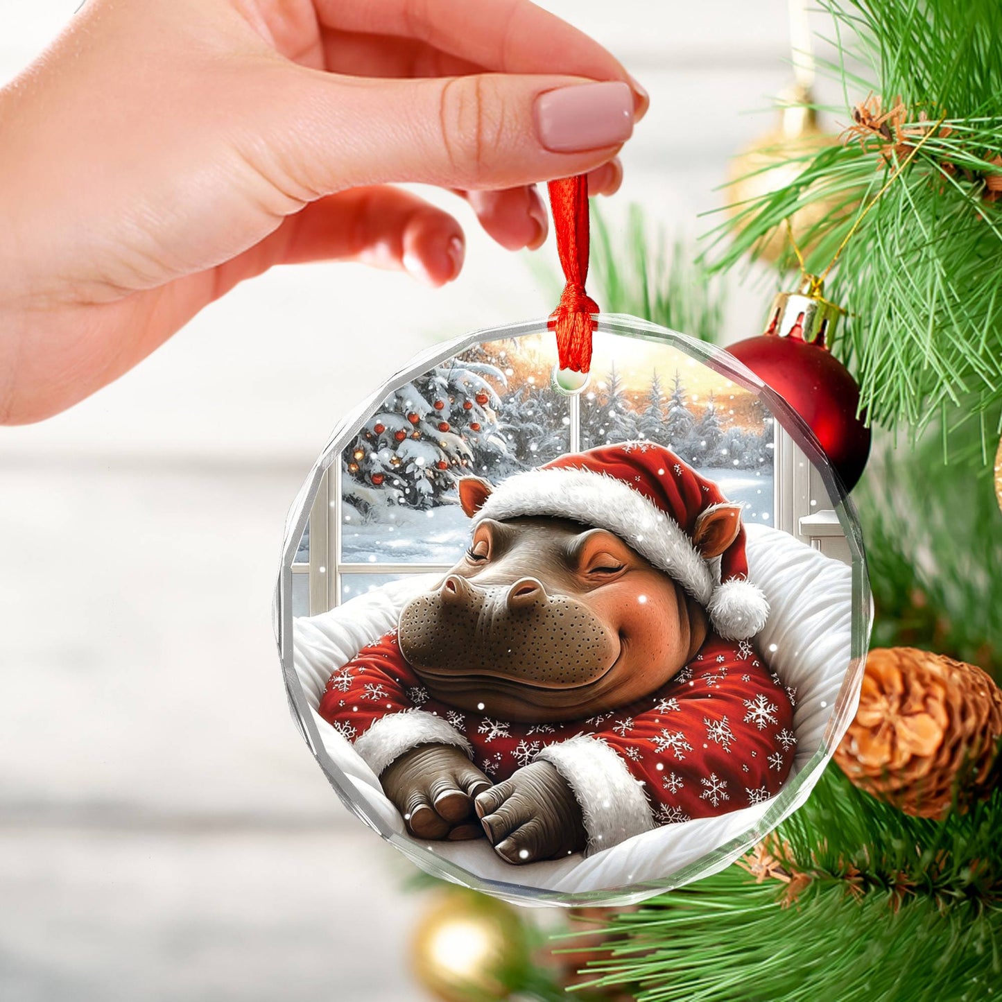 Hippo Sleeping In Bed Design 3