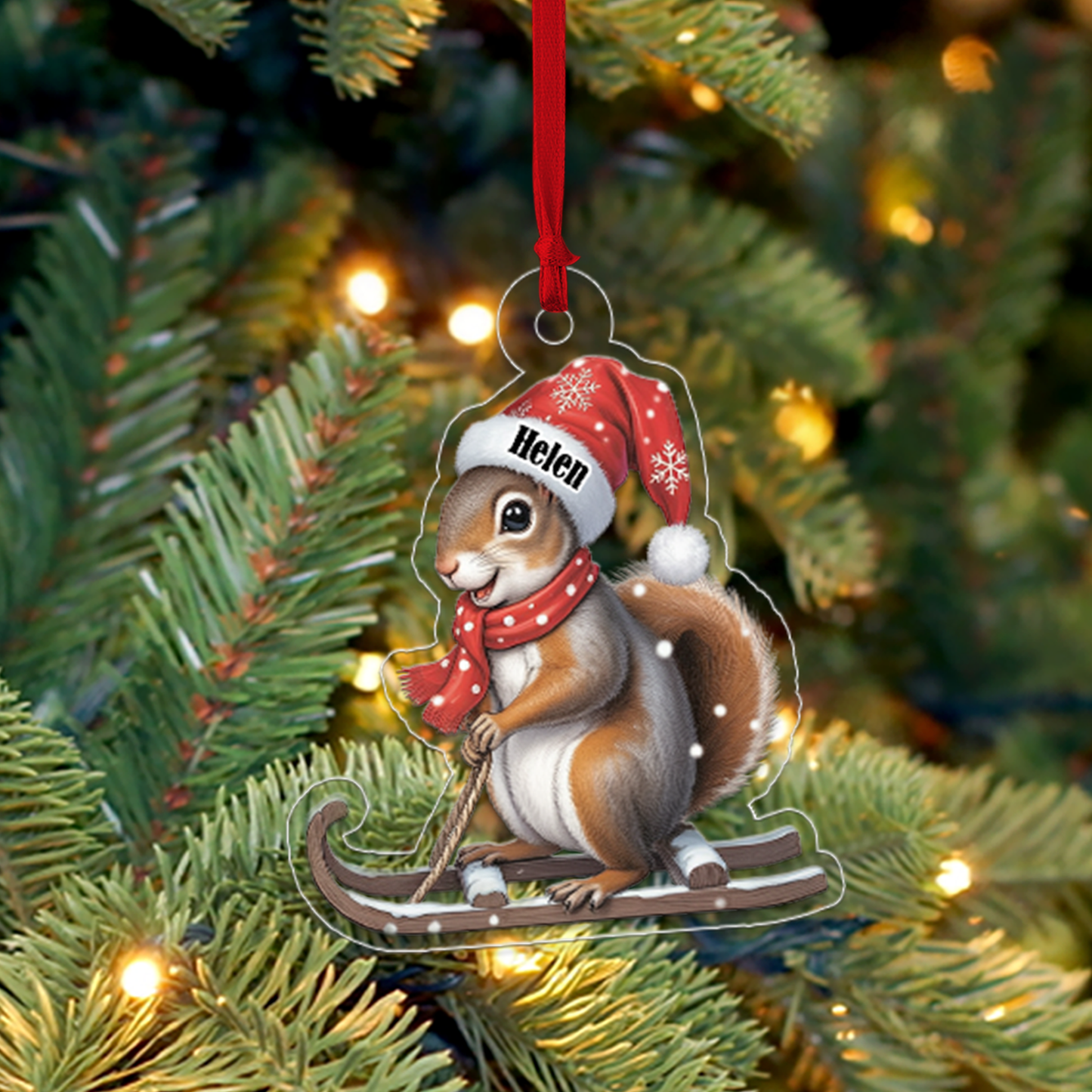 Snowboarding Animal Xmas