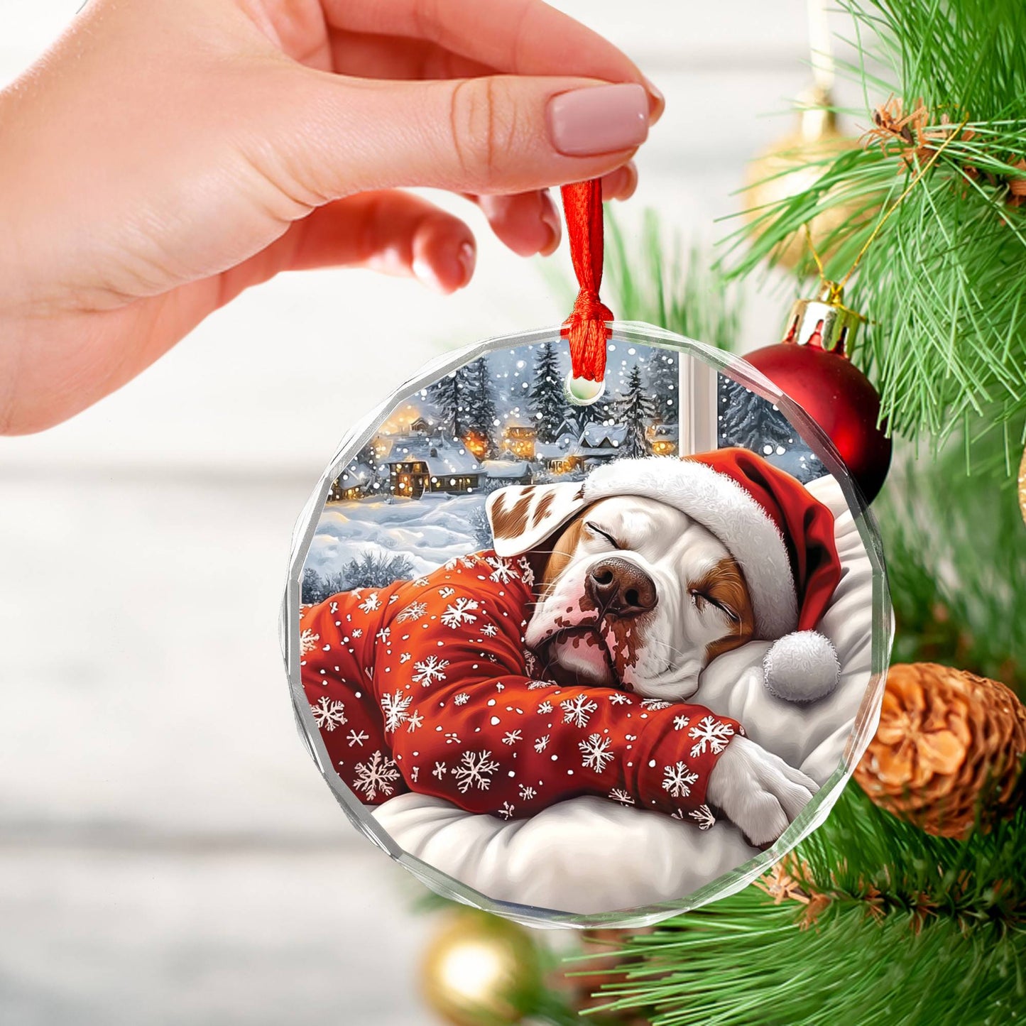 Great Dane Dog Sleeping In Bed Design 3