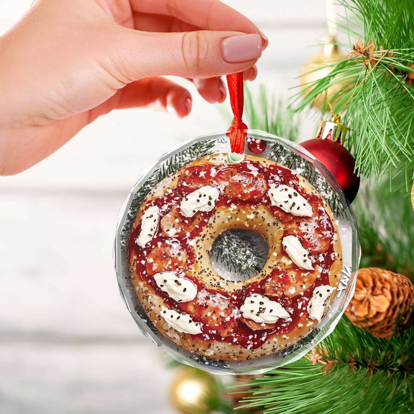 Bagel with Cream Cheese and Lox Close up Design 3